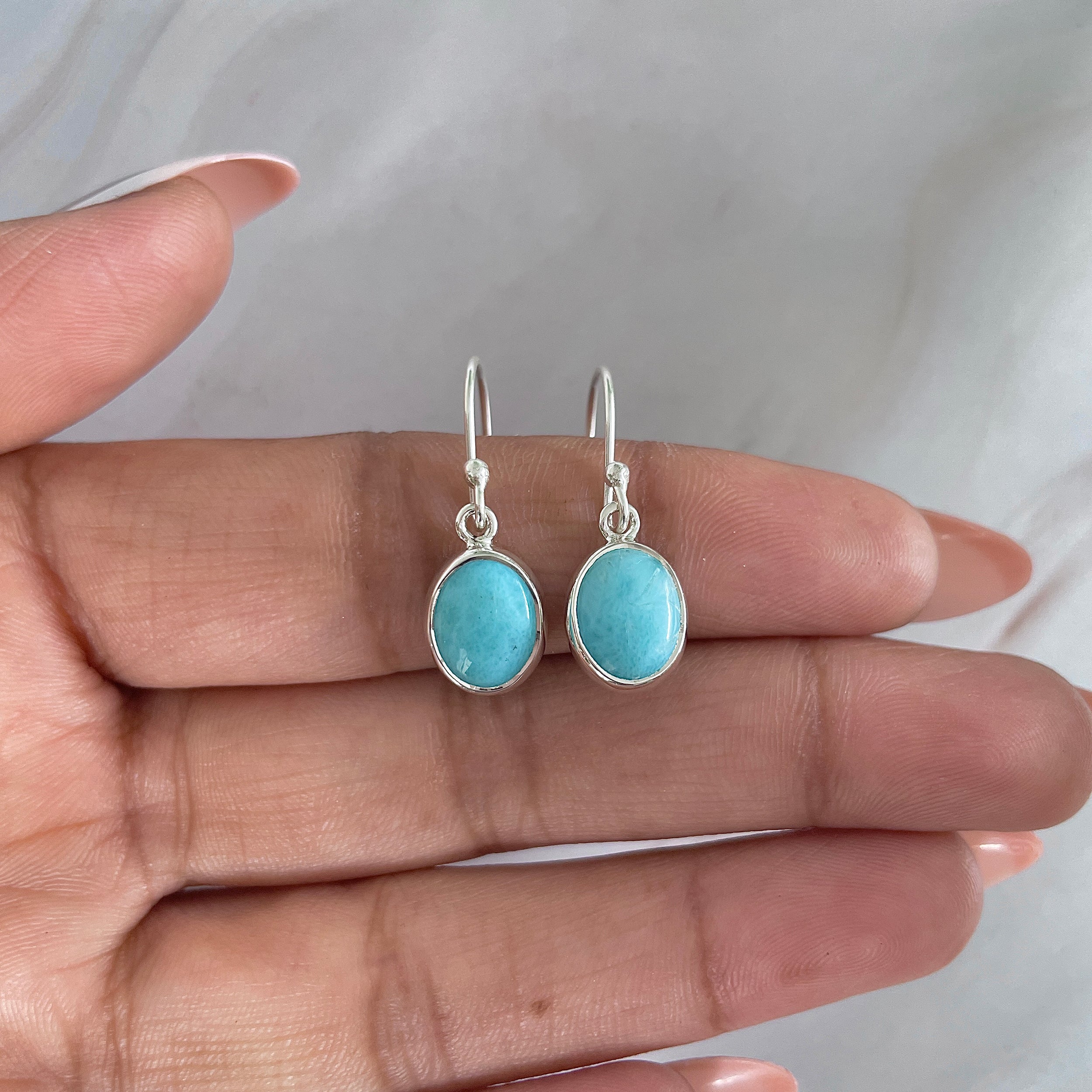 Larimar Earring-(LAR-E-1470.)