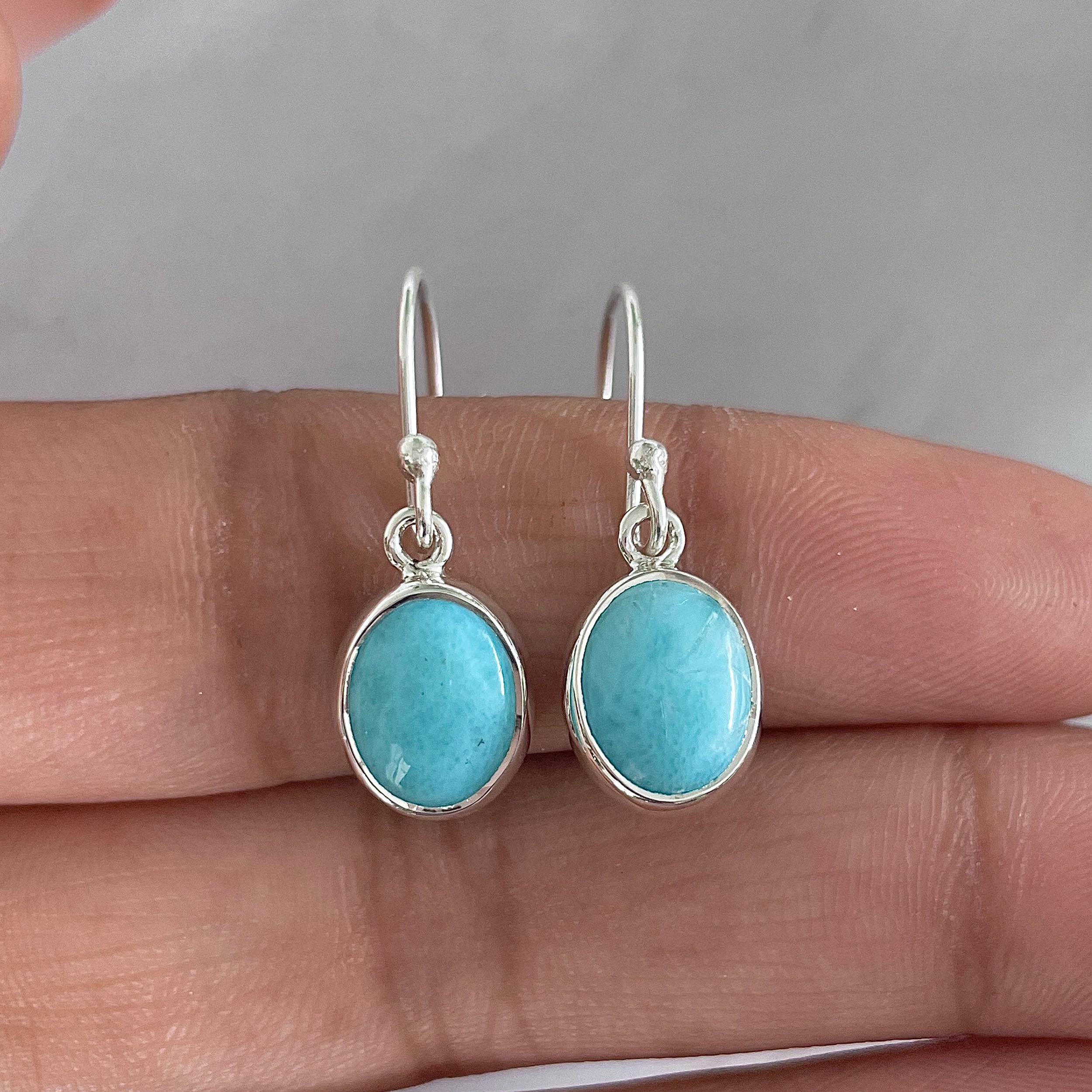 Larimar Earring-(LAR-E-1470.)