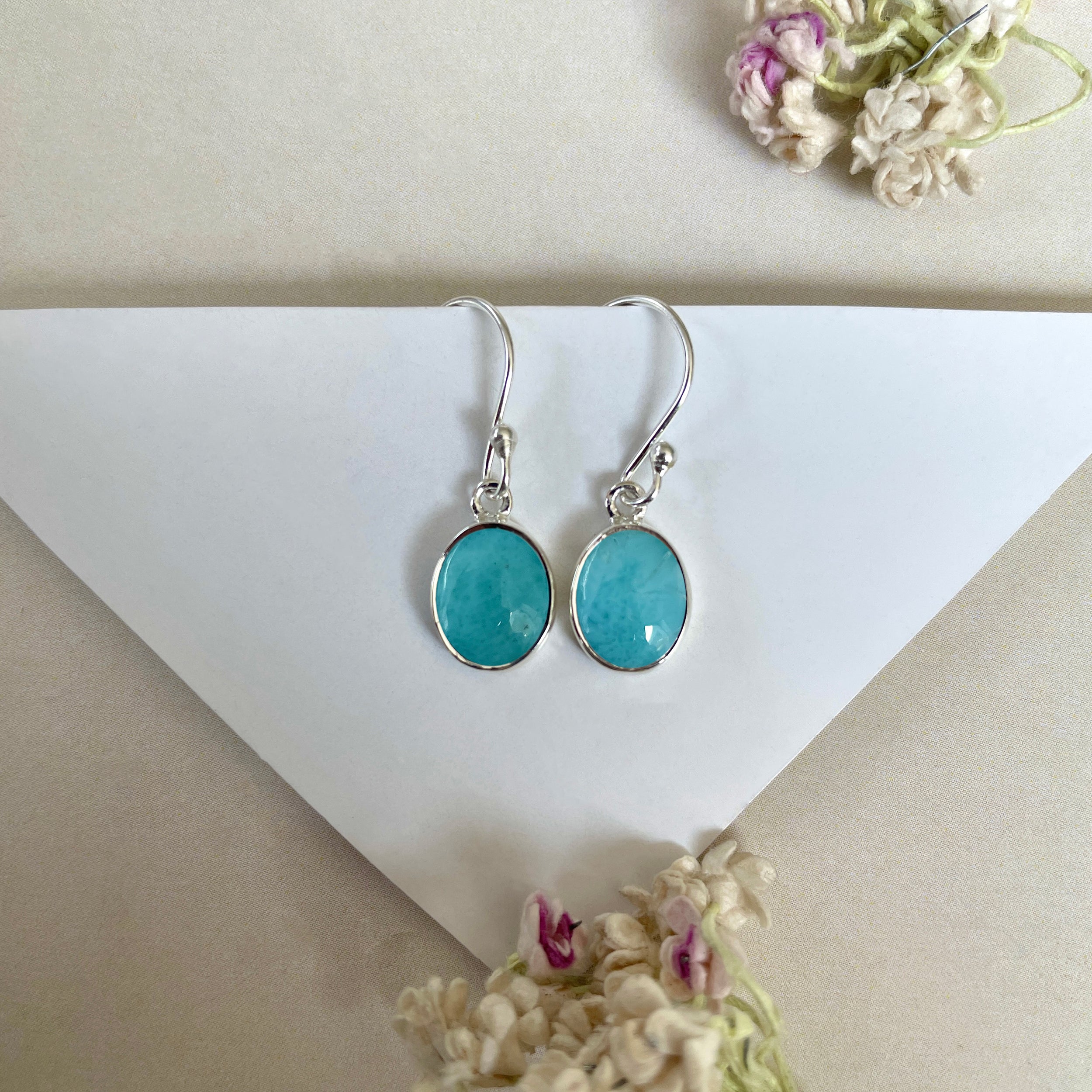 Larimar Earring-(LAR-E-1470.)