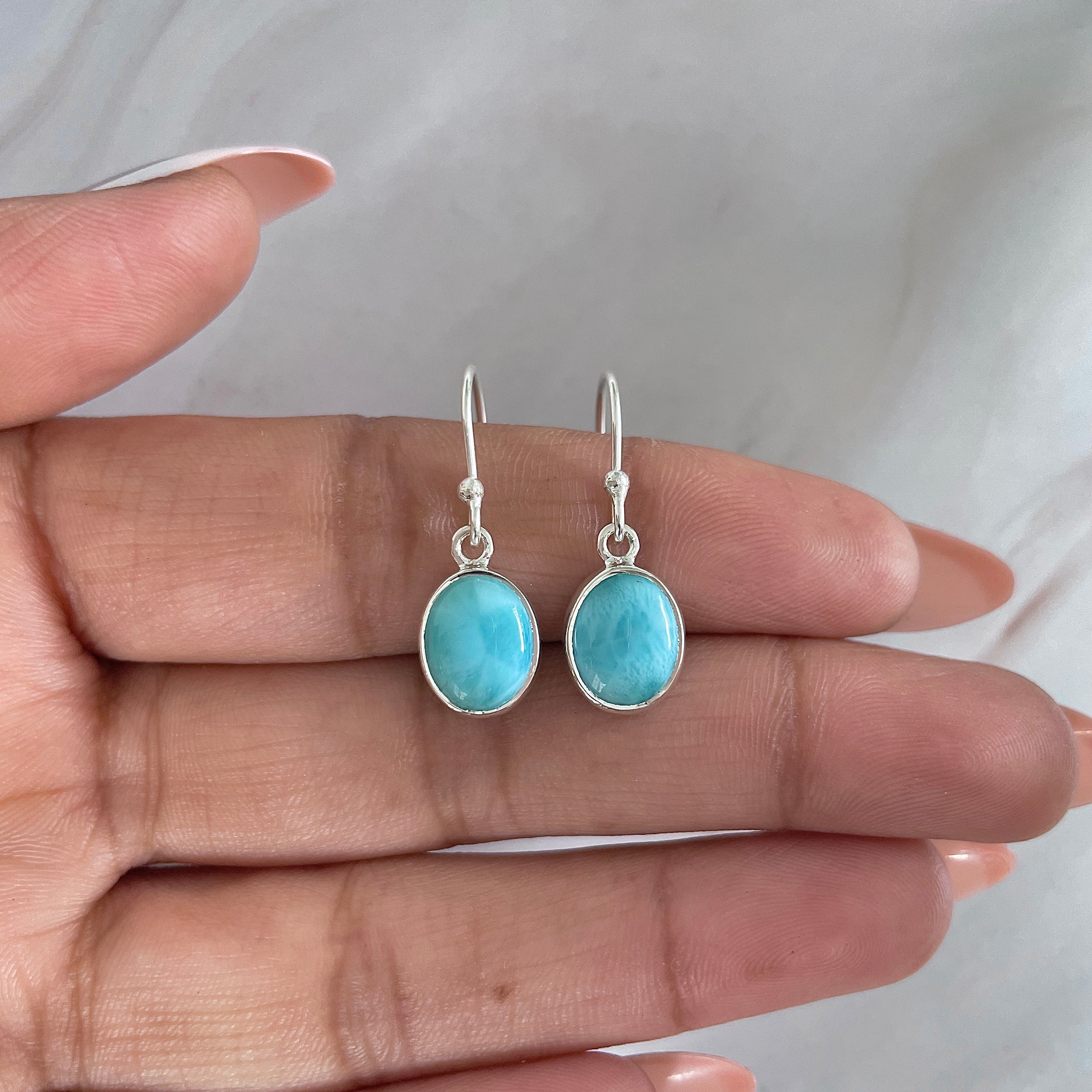 Larimar Earring-(LAR-E-1471.)
