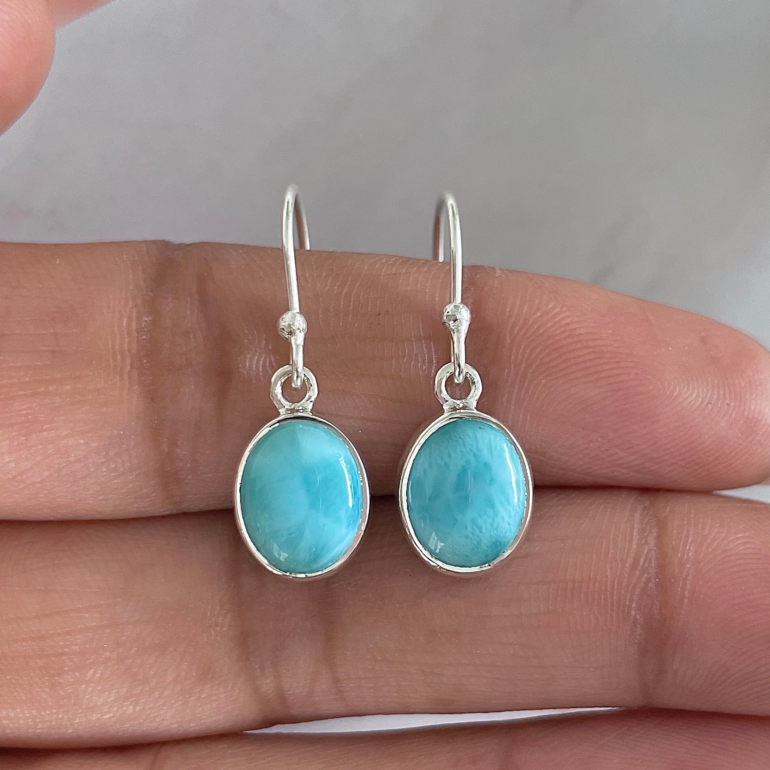 Larimar Earring-(LAR-E-1471.)