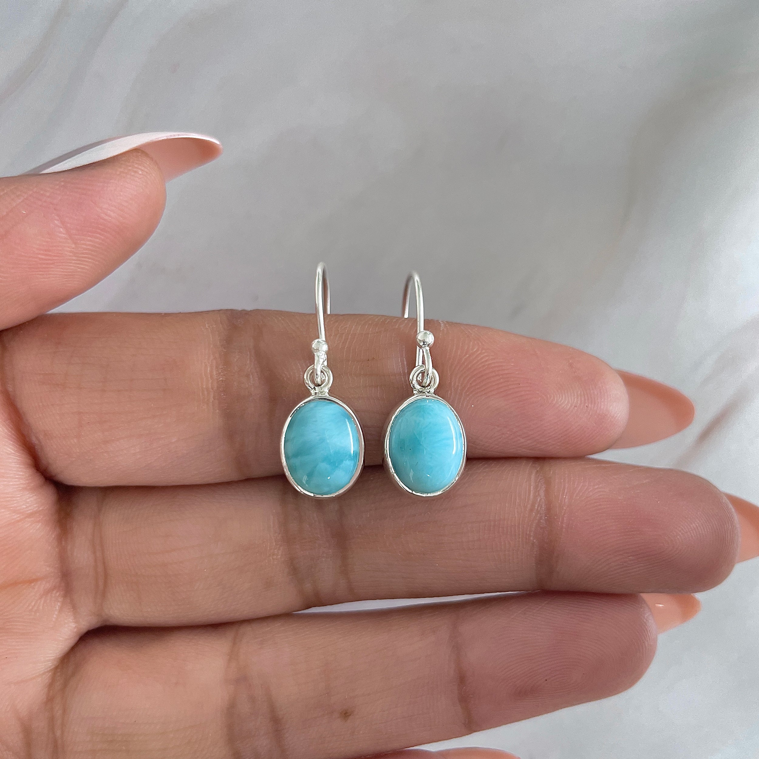 Larimar Earring-(LAR-E-1472.)
