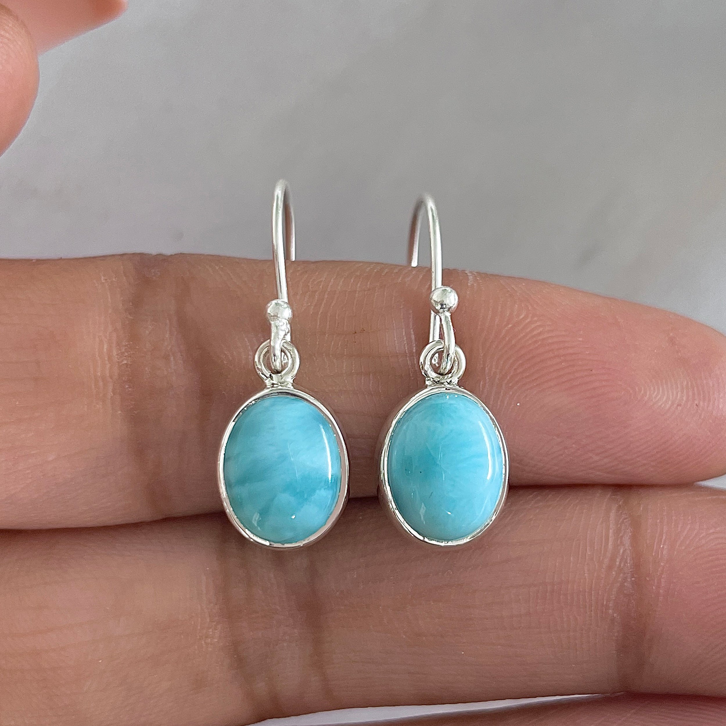 Larimar Earring-(LAR-E-1472.)