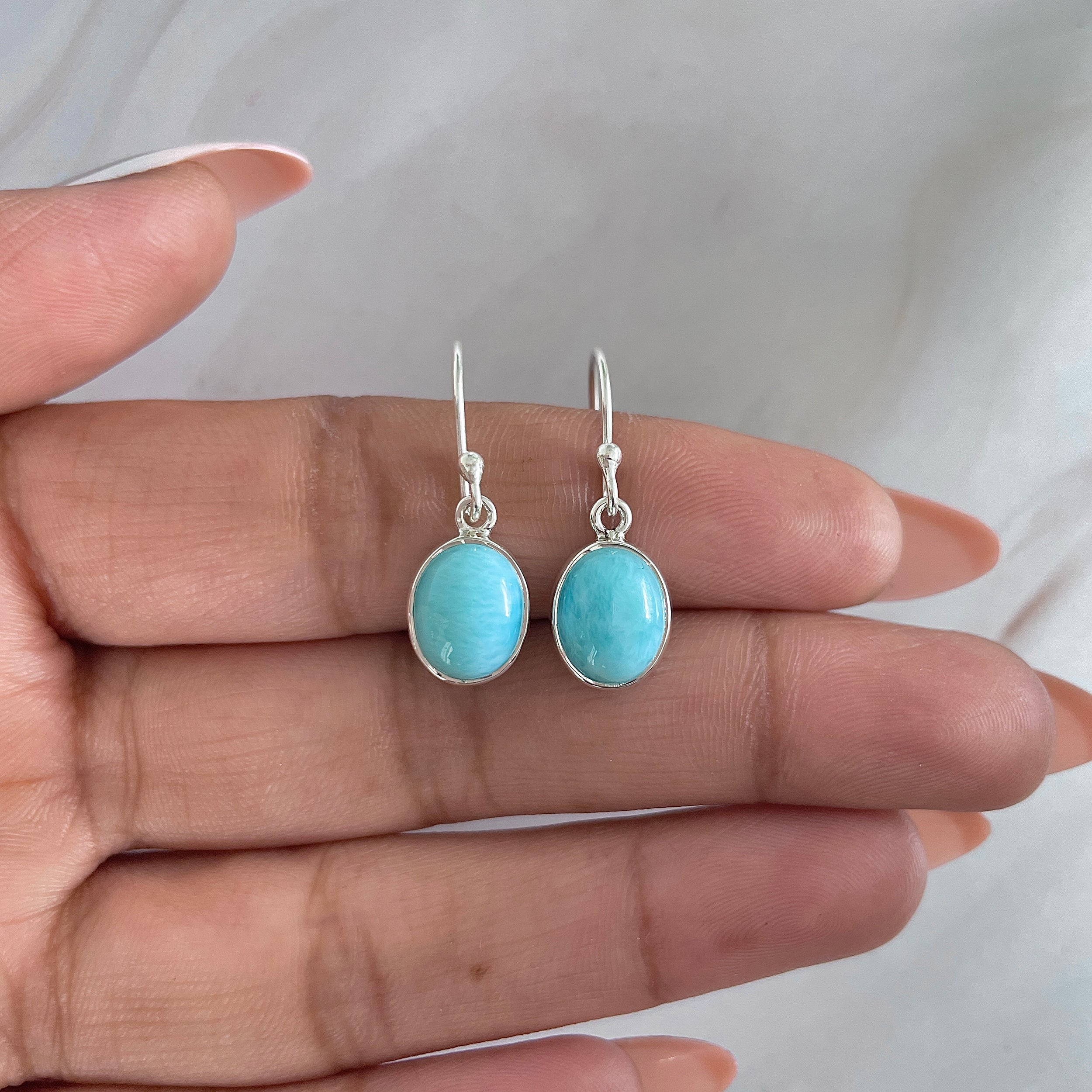 Larimar Earring-(LAR-E-1474.)