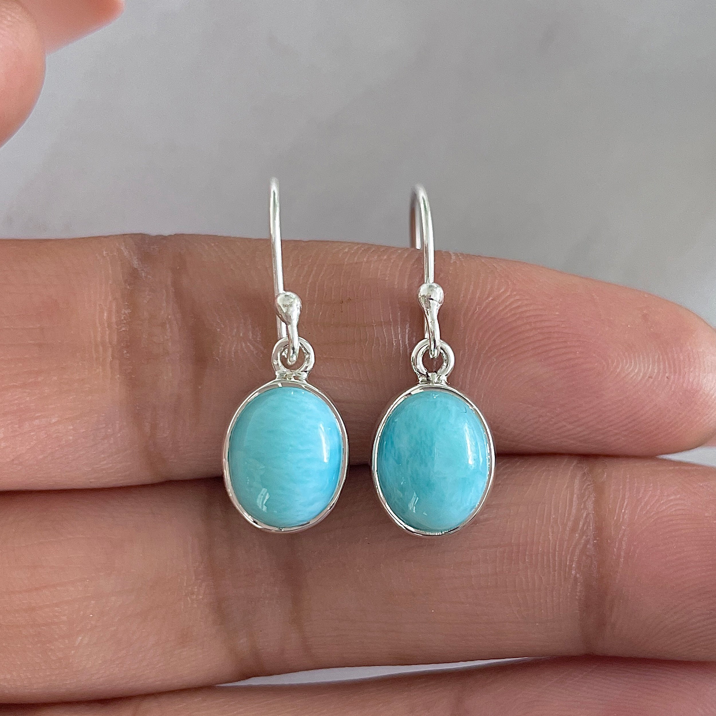 Larimar Earring-(LAR-E-1474.)