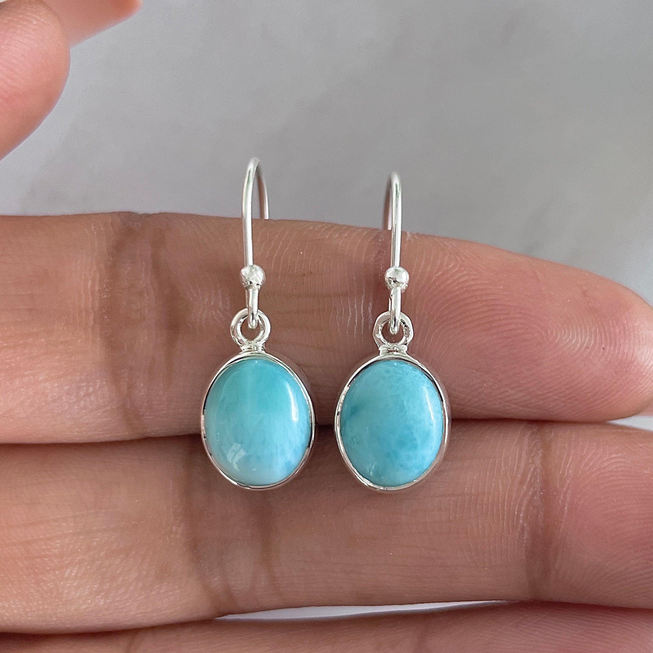 Larimar Earring-(LAR-E-1475.)