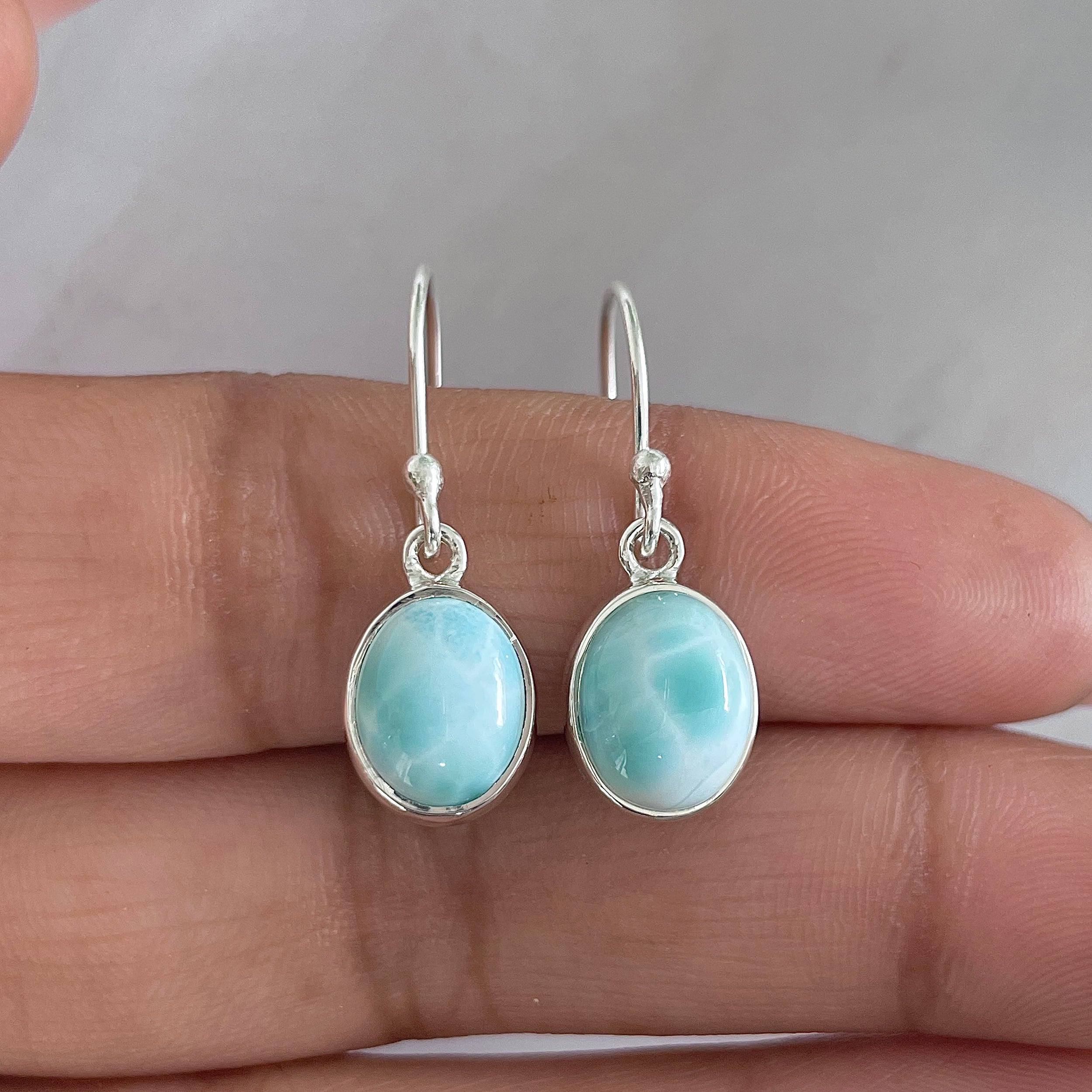 Larimar Earring-(LAR-E-1478.)