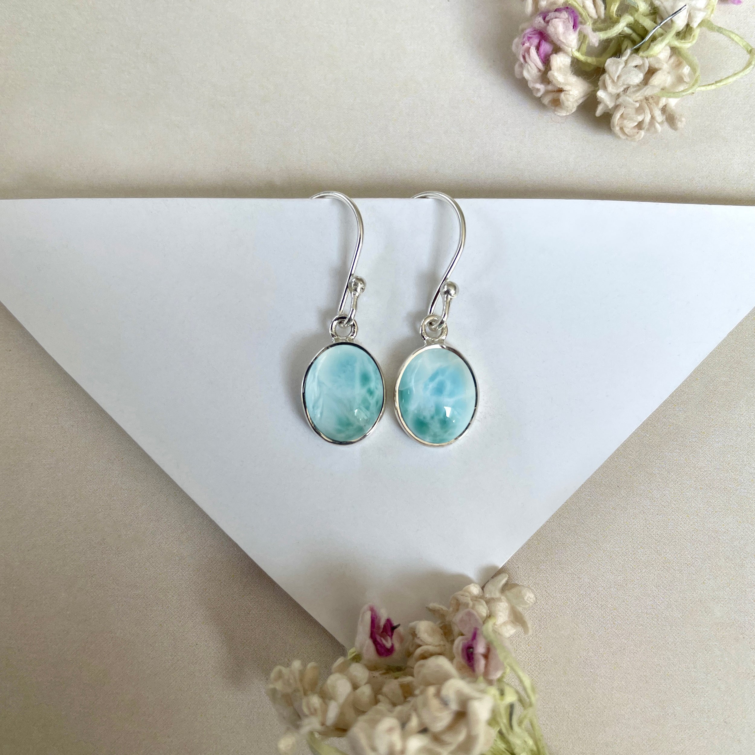 Larimar Earring-(LAR-E-1479.)