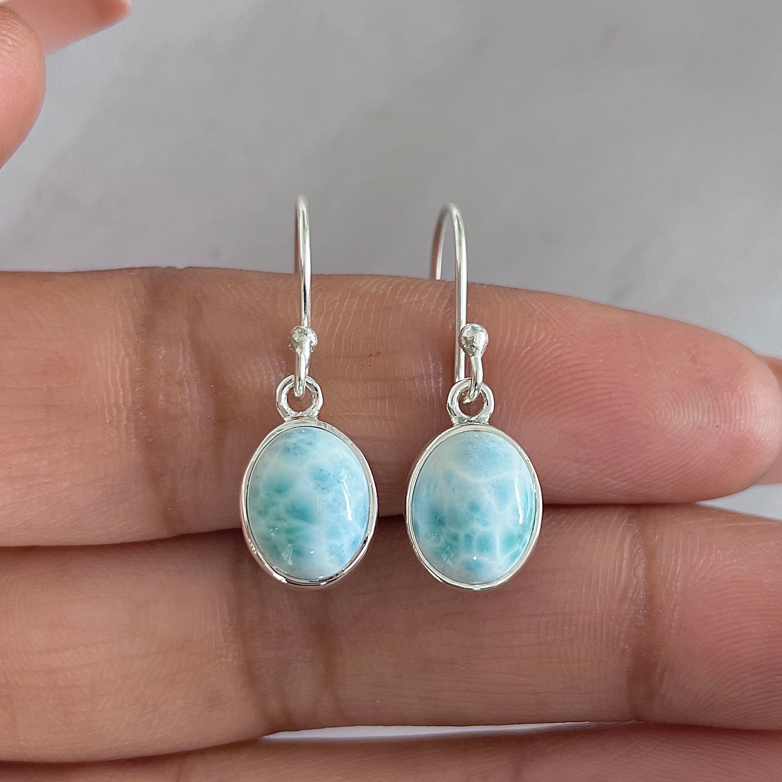Larimar Earring-(LAR-E-1481.)