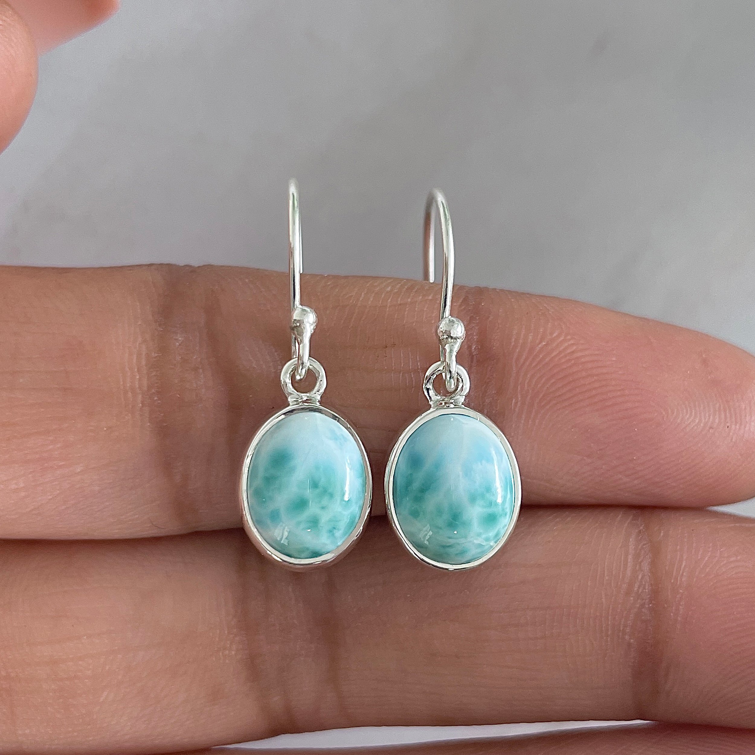 Larimar Earring-(LAR-E-1482.)