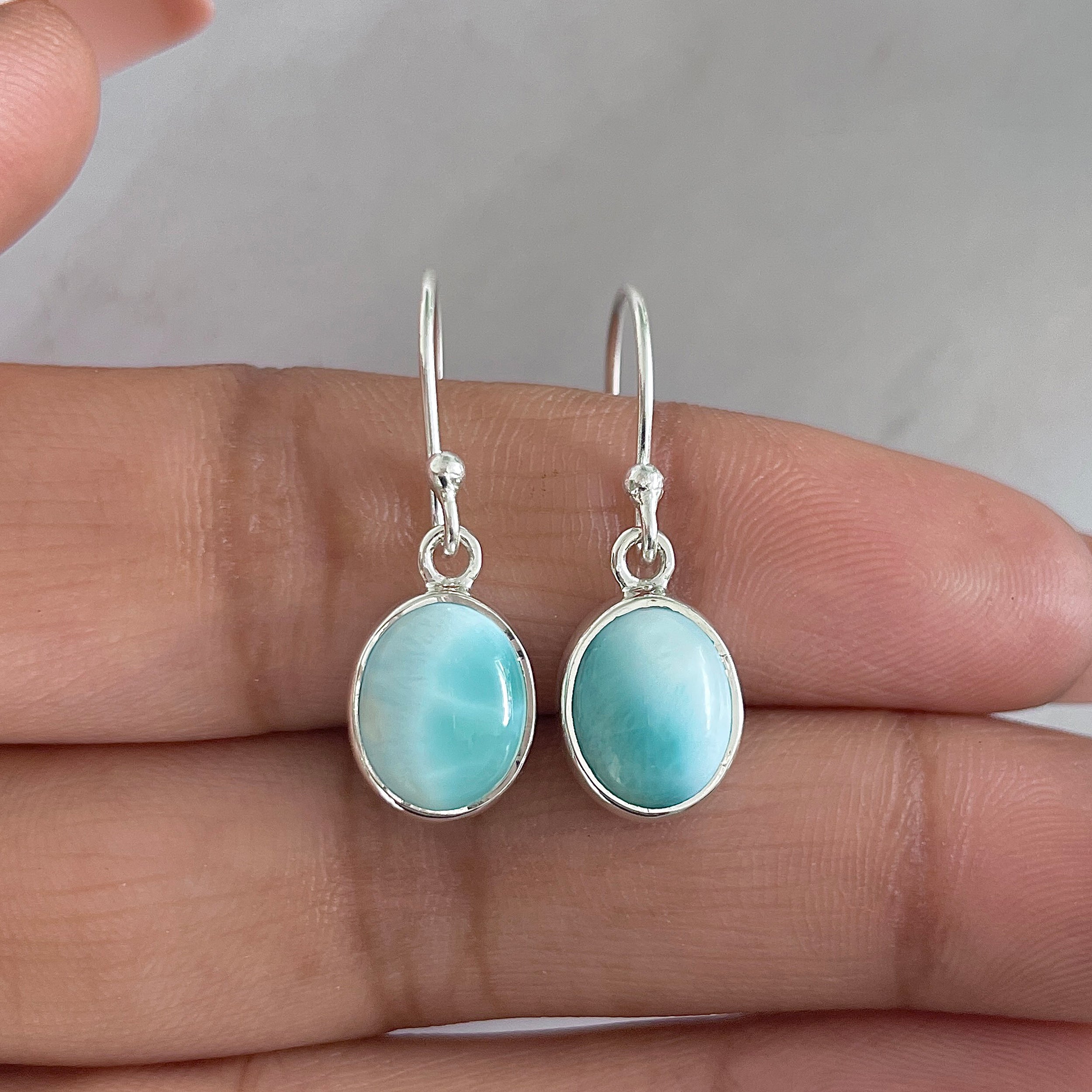 Larimar Earring-(LAR-E-1484.)