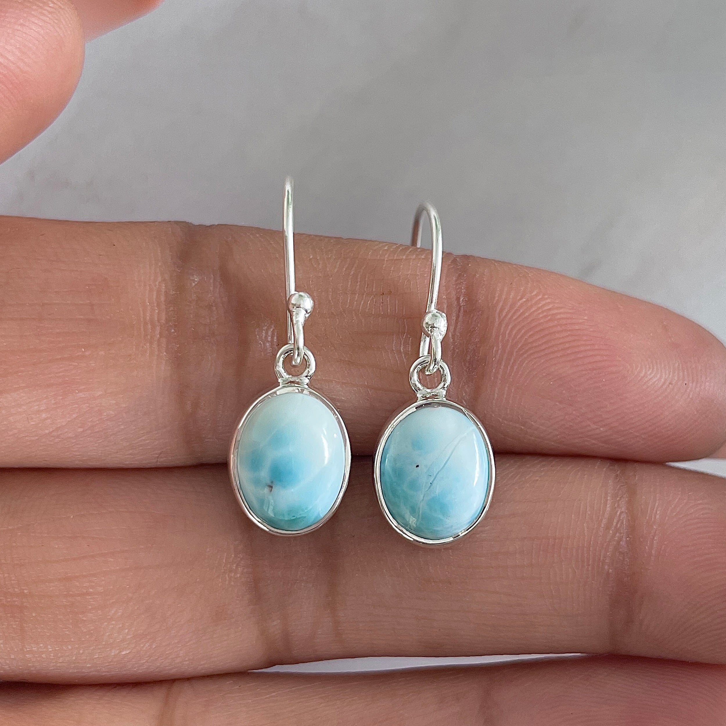 Larimar Earring-(LAR-E-1485.)