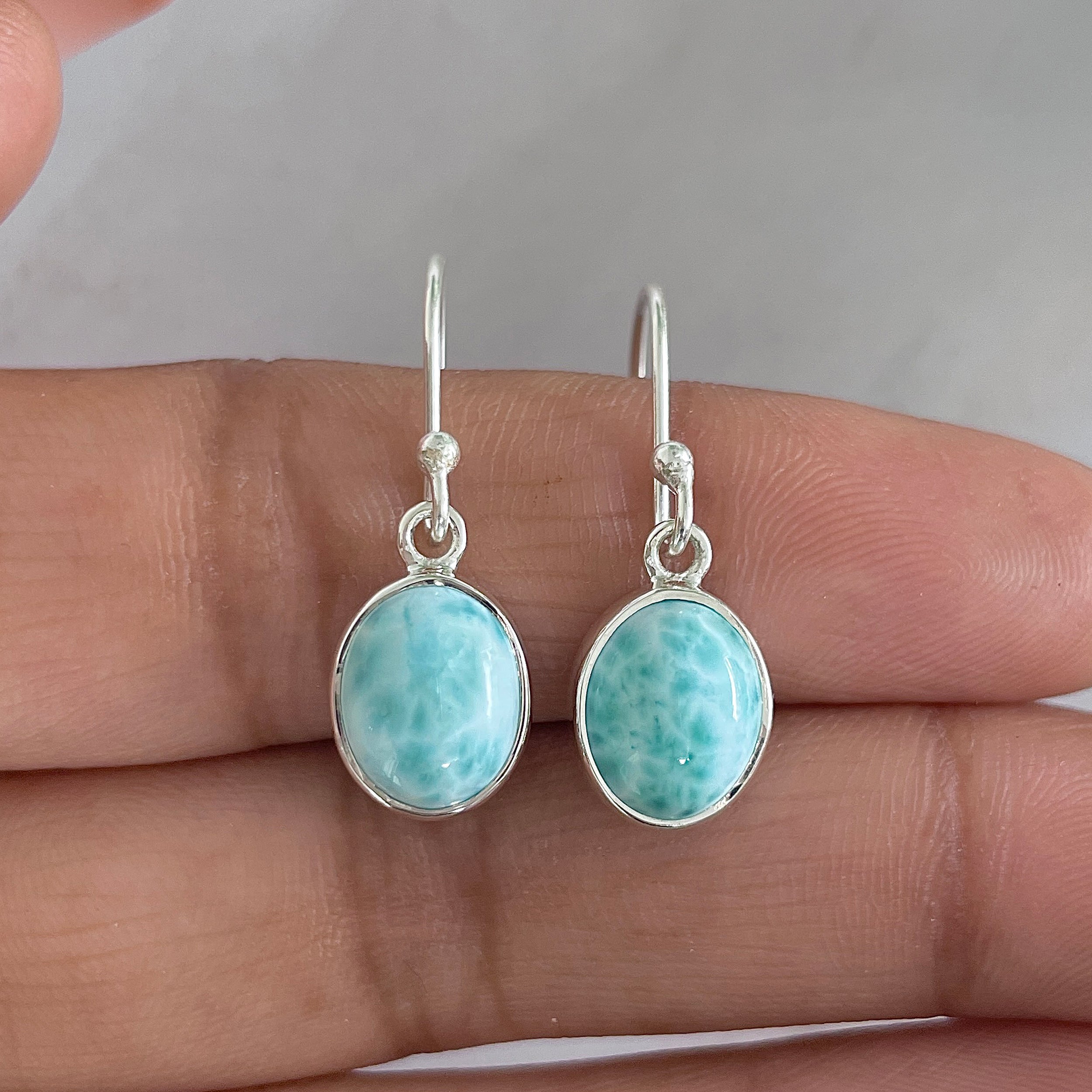 Larimar Earring-(LAR-E-1486.)