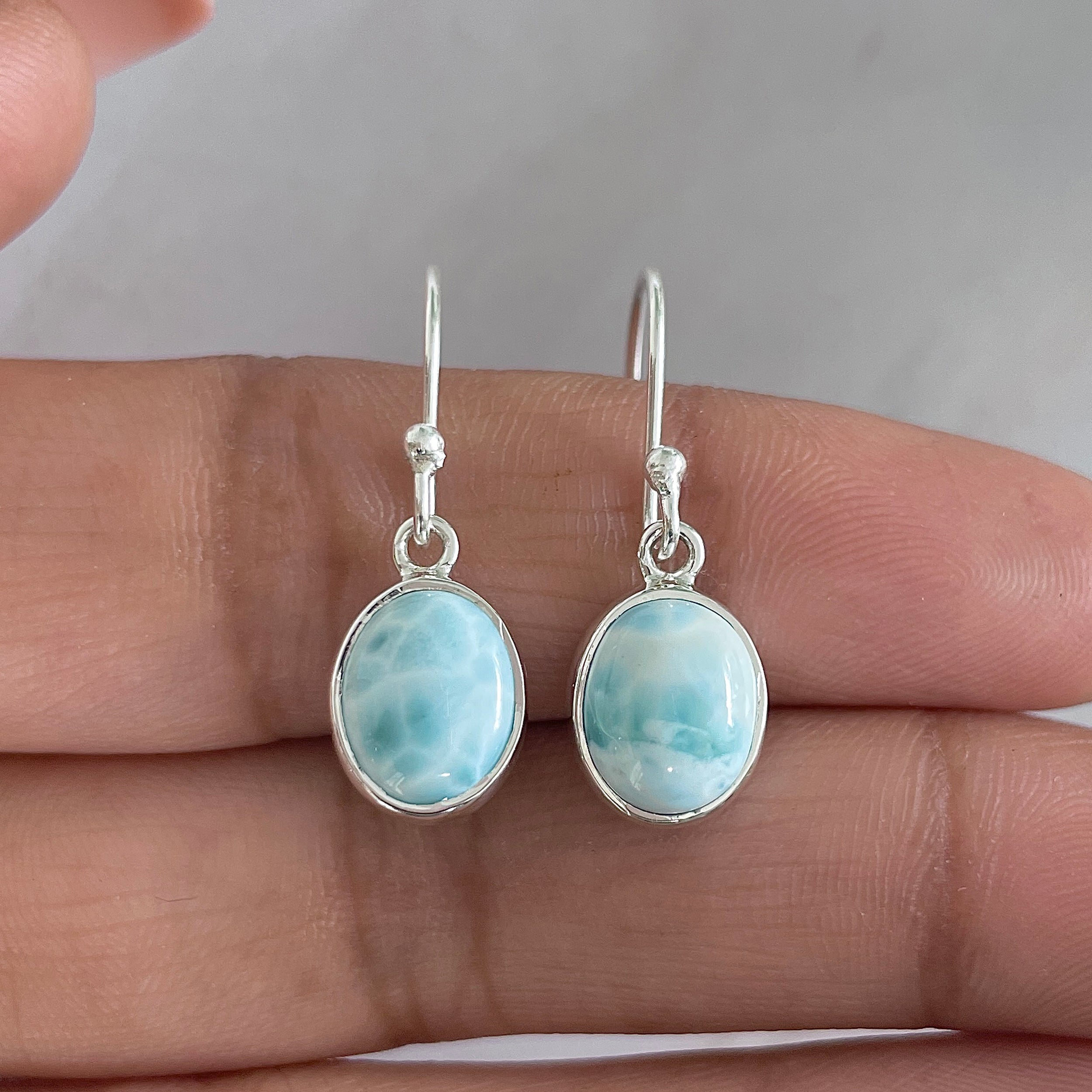 Larimar Earring-(LAR-E-1487.)