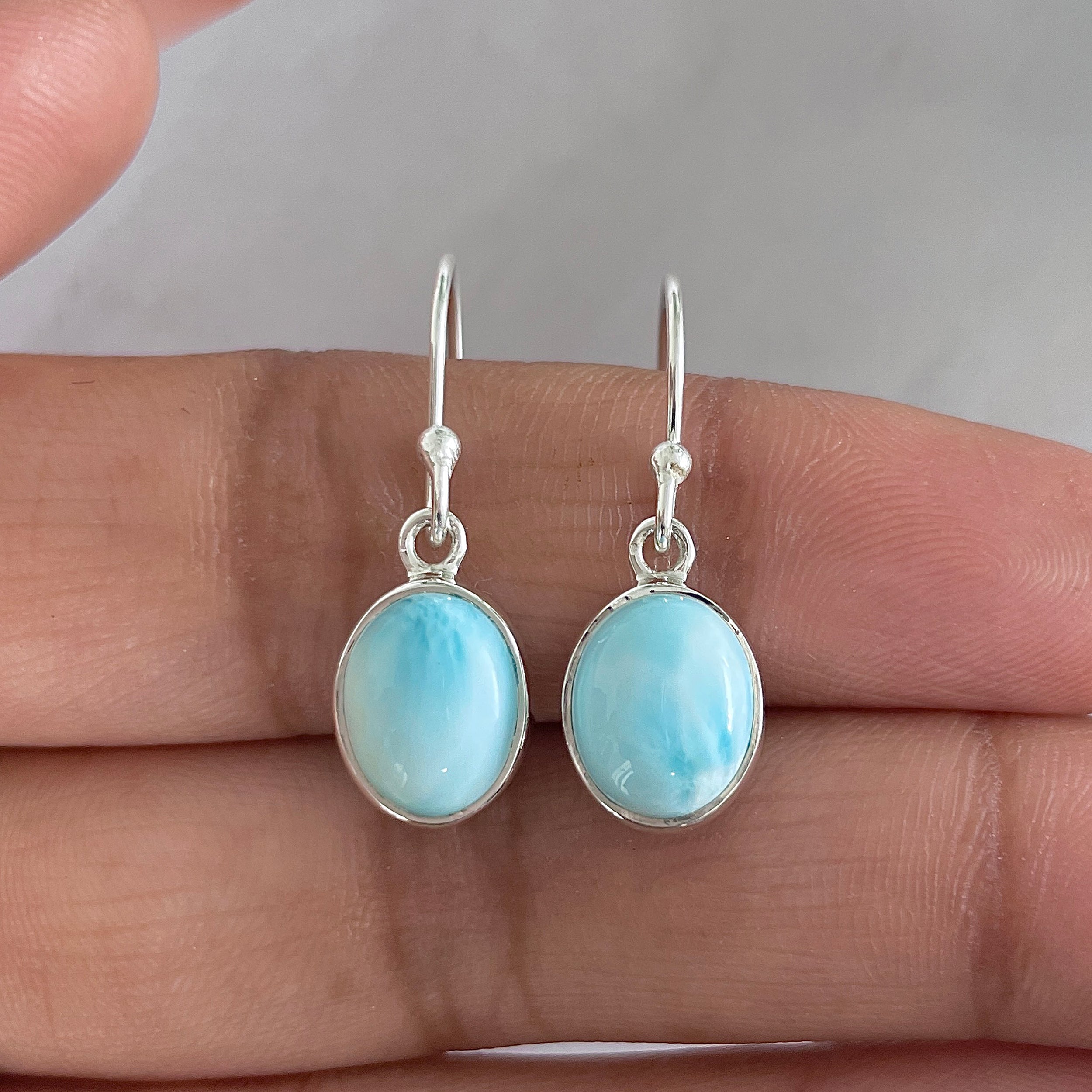 Larimar Earring-(LAR-E-1490.)
