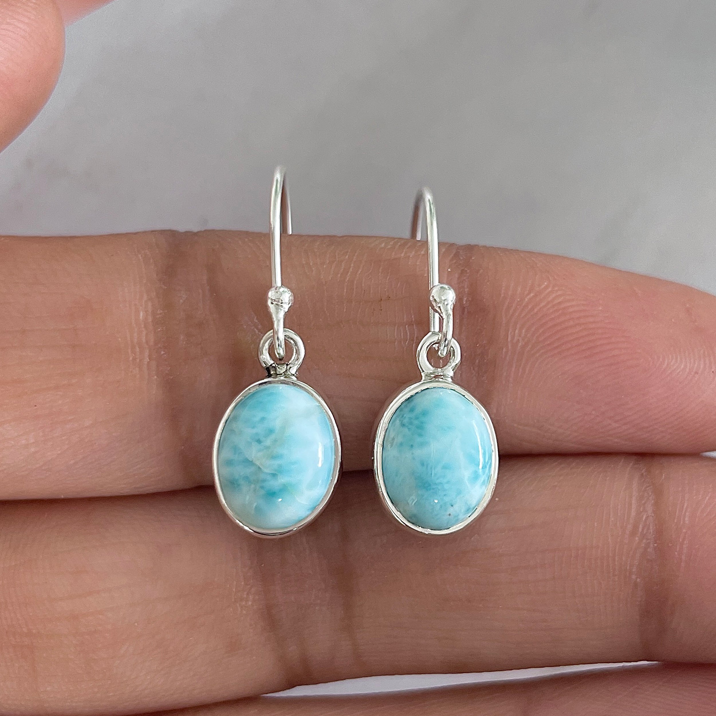 Larimar Earring-(LAR-E-1491.)