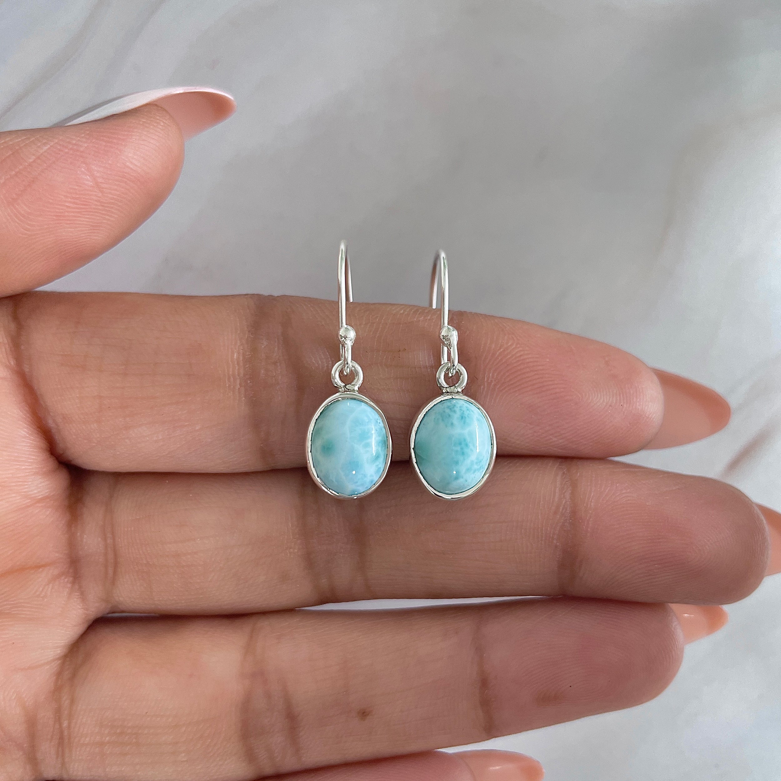Larimar Earring-(LAR-E-1492.)