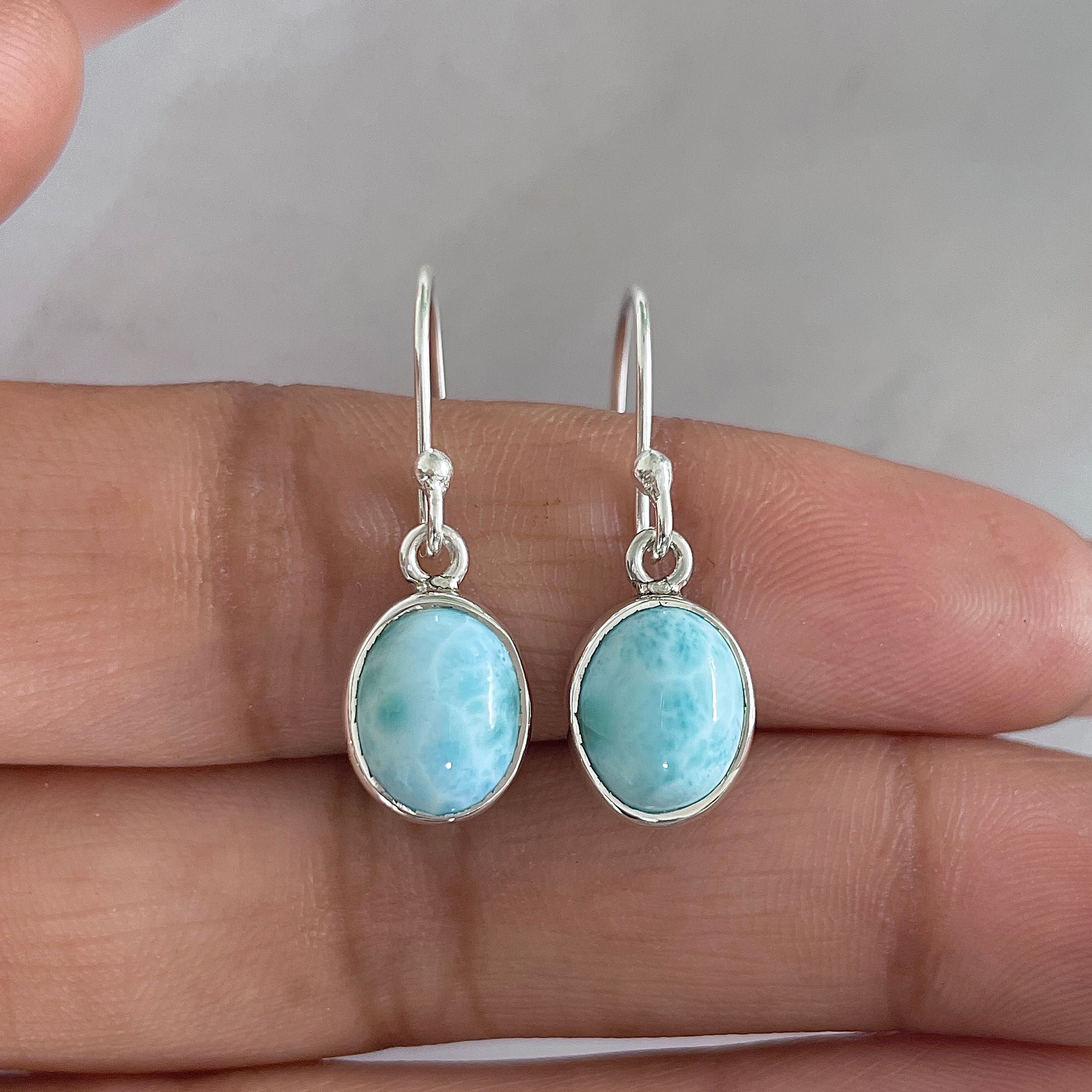 Larimar Earring-(LAR-E-1492.)