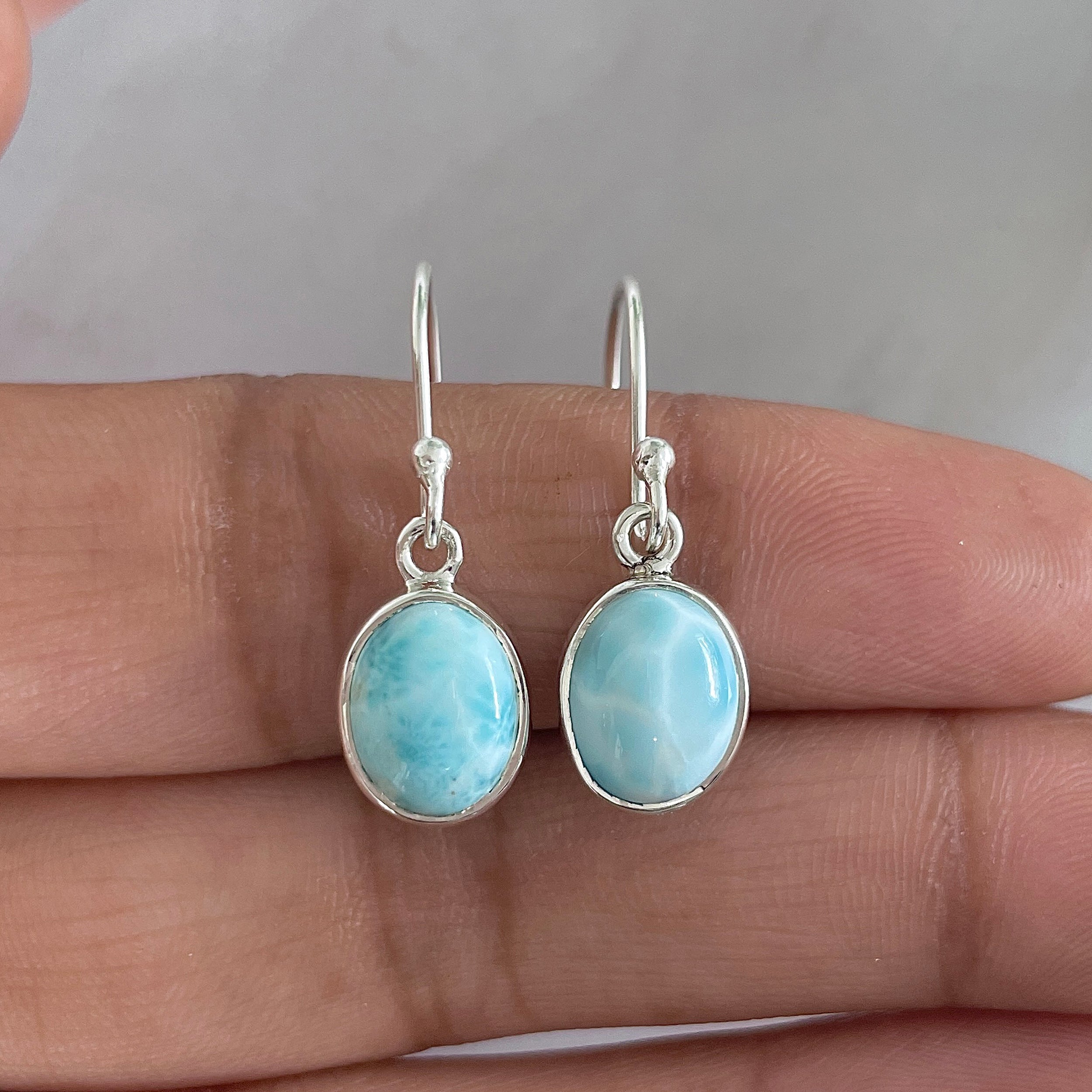 Larimar Earring-(LAR-E-1494.)
