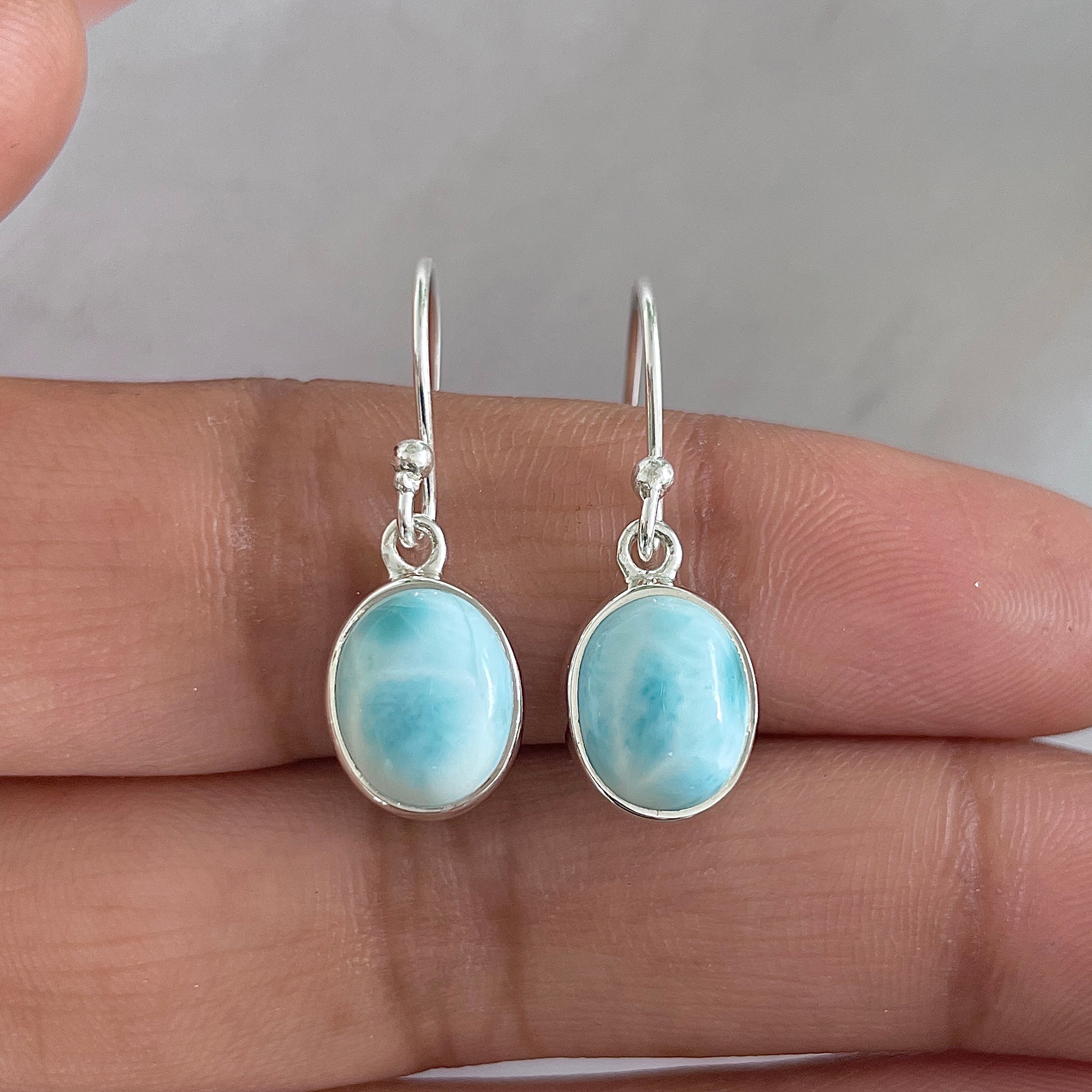 Larimar Earring-(LAR-E-1495.)