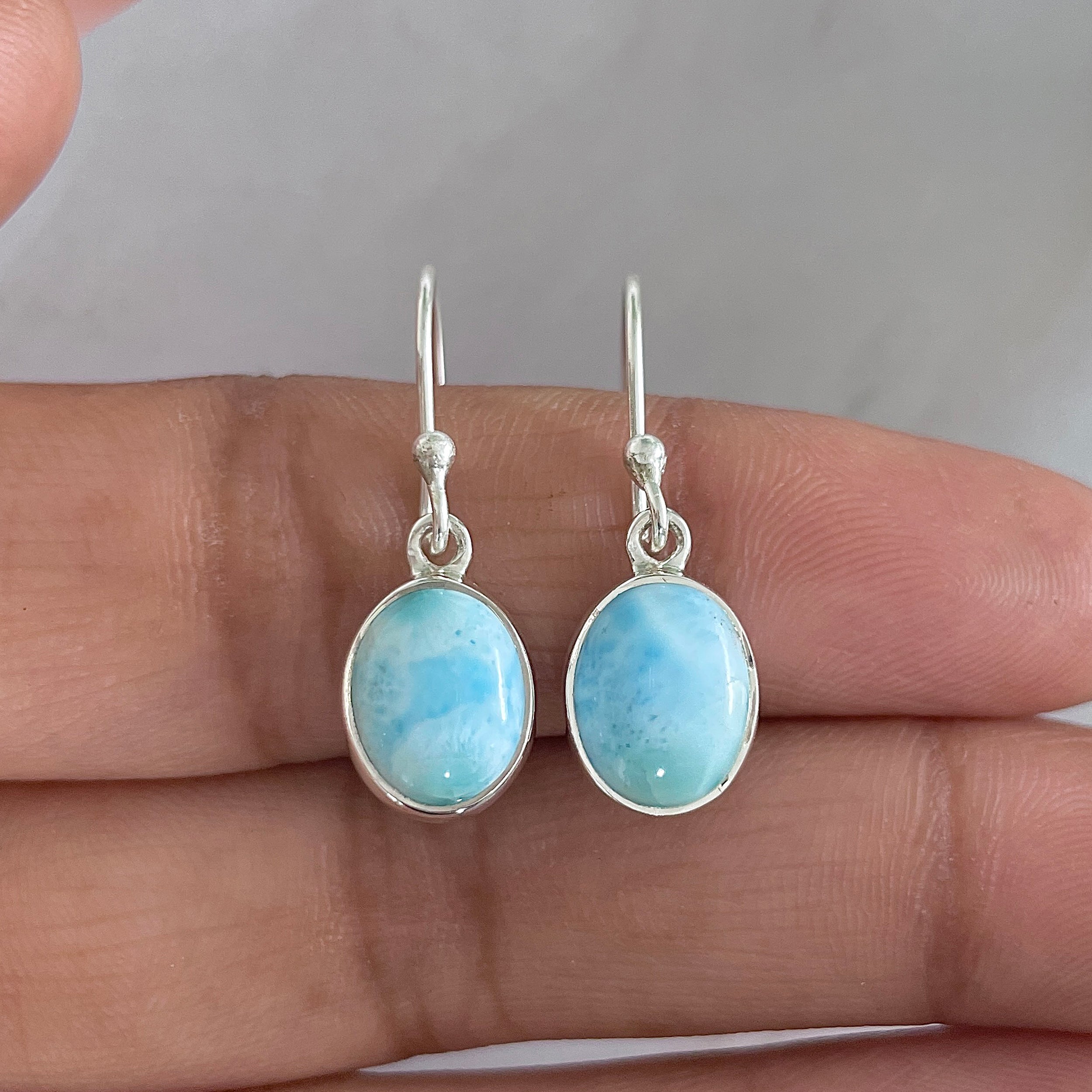 Larimar Earring-(LAR-E-1496.)