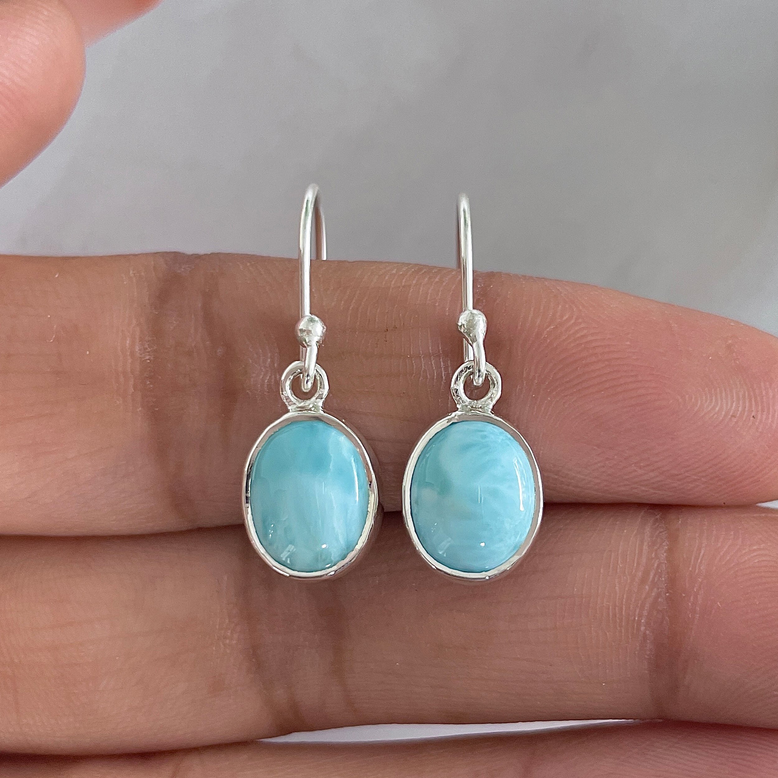 Larimar Earring-(LAR-E-1497.)
