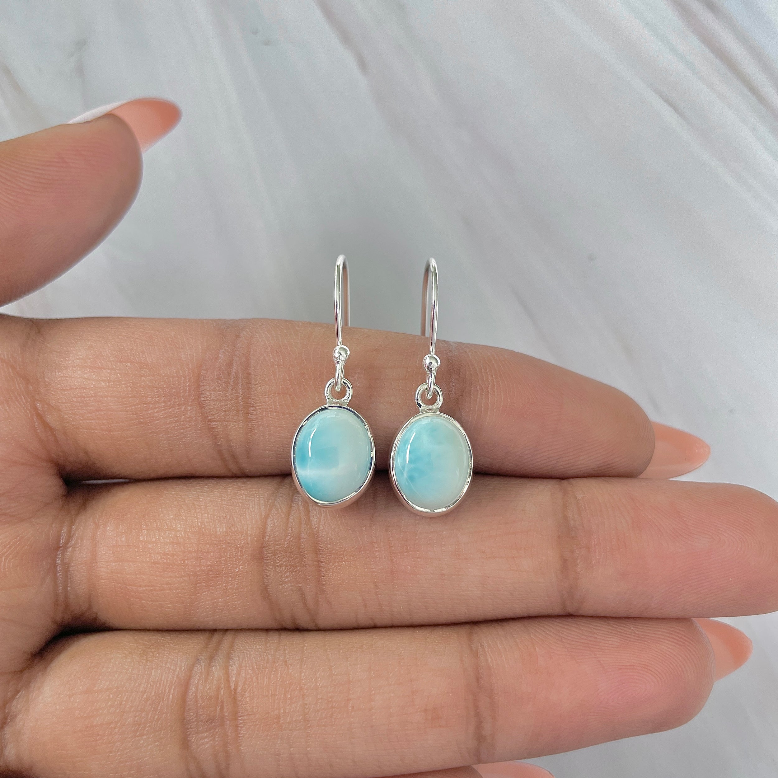 Larimar Earring-(LAR-E-1498.)