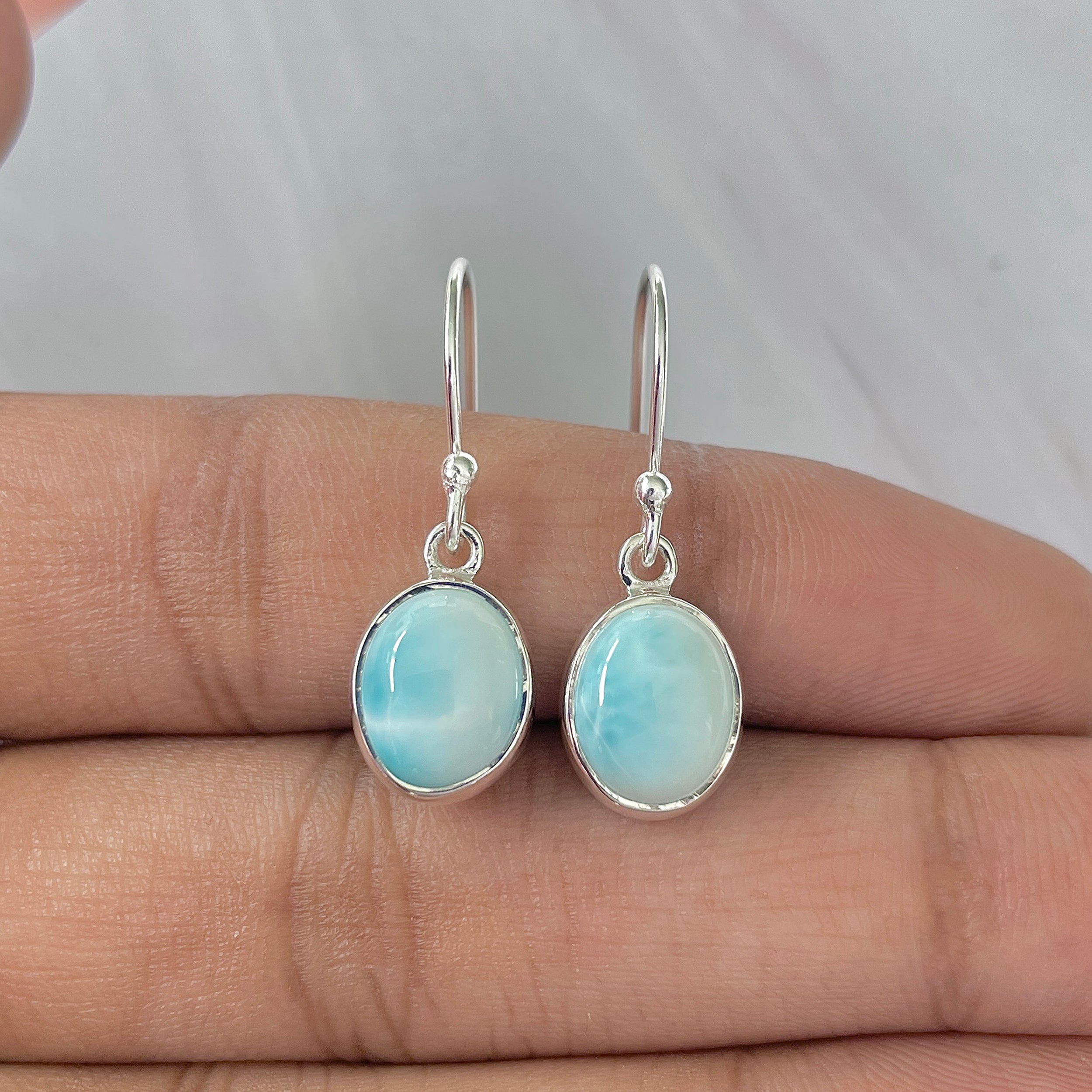 Larimar Earring-(LAR-E-1498.)