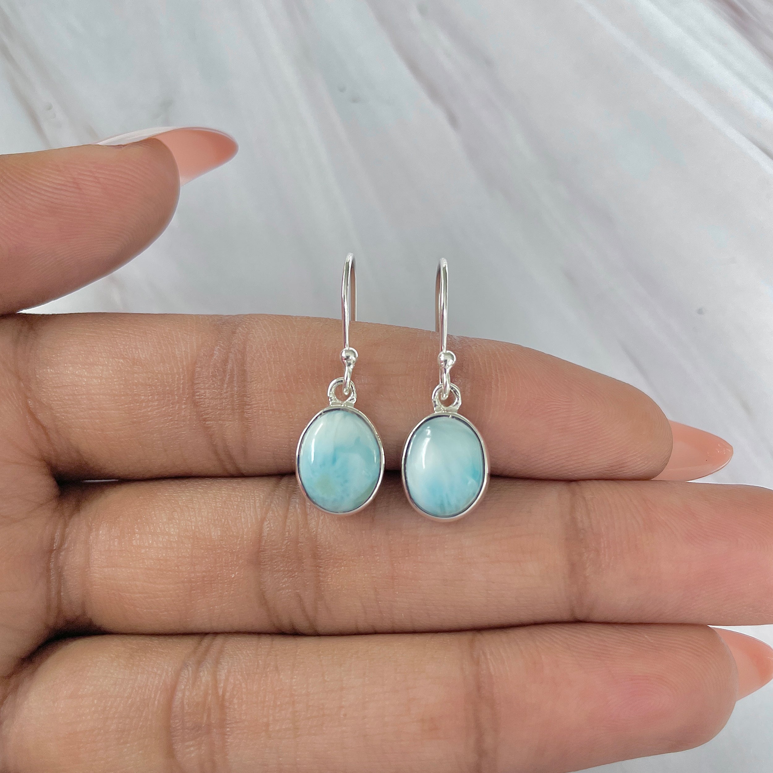 Larimar Earring-(LAR-E-1499.)