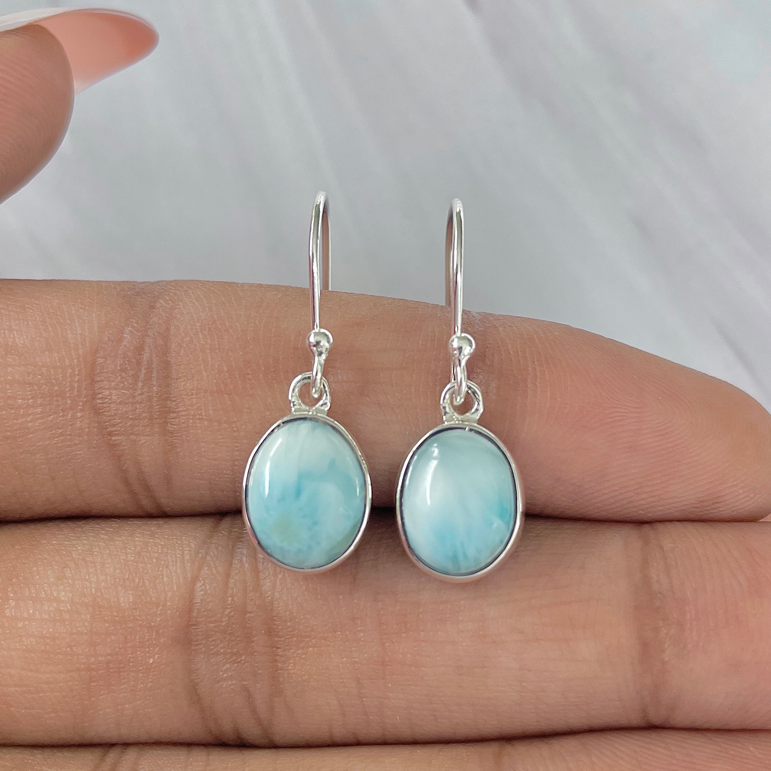 Larimar Earring-(LAR-E-1499.)