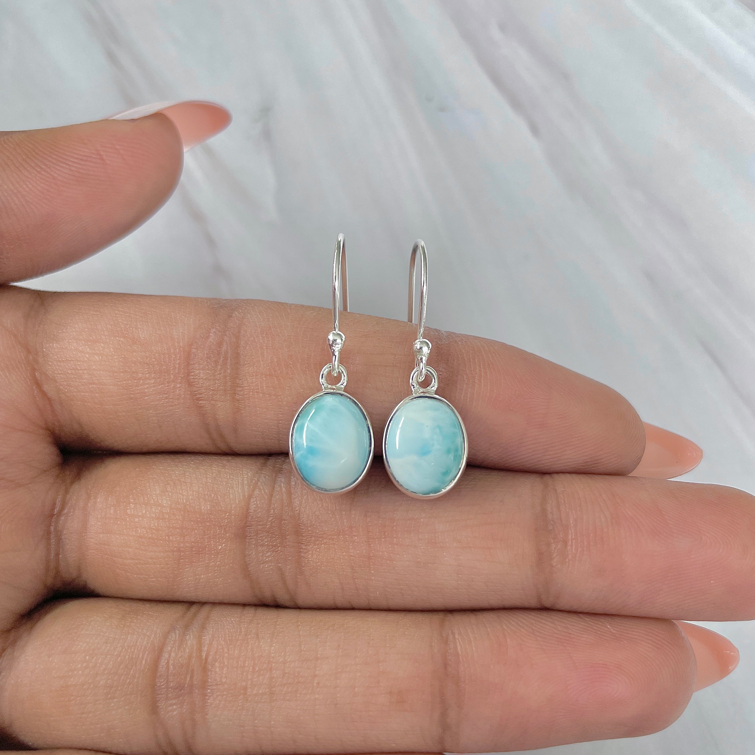 Larimar Earring-(LAR-E-1501.)