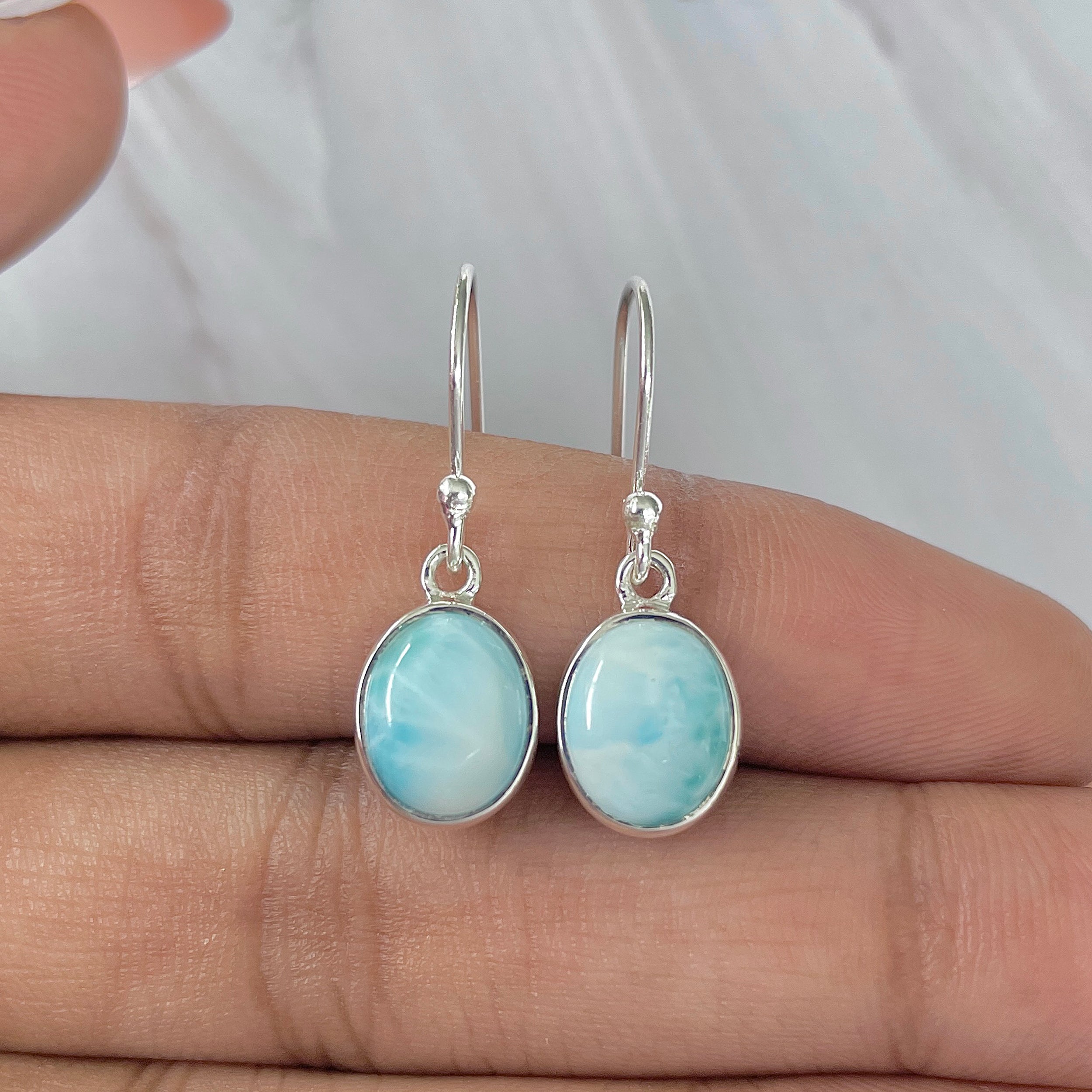 Larimar Earring-(LAR-E-1501.)