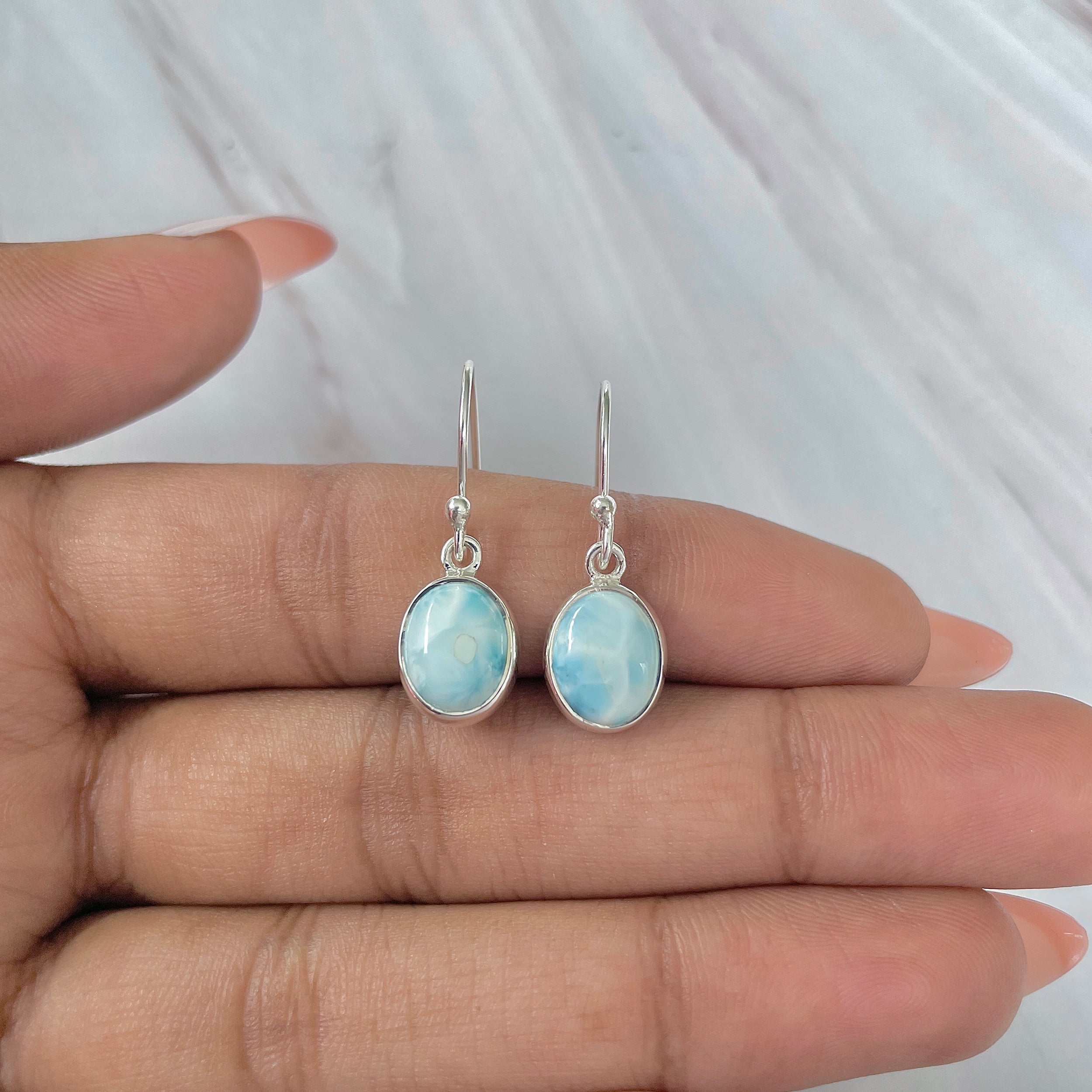 Larimar Earring-(LAR-E-1502.)