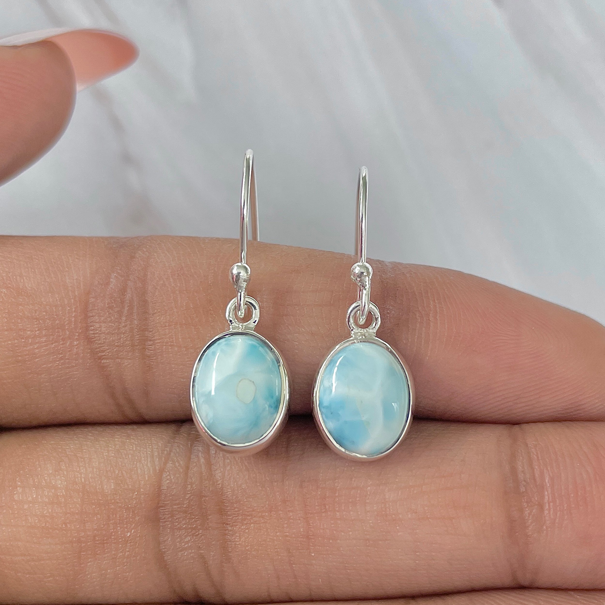Larimar Earring-(LAR-E-1502.)
