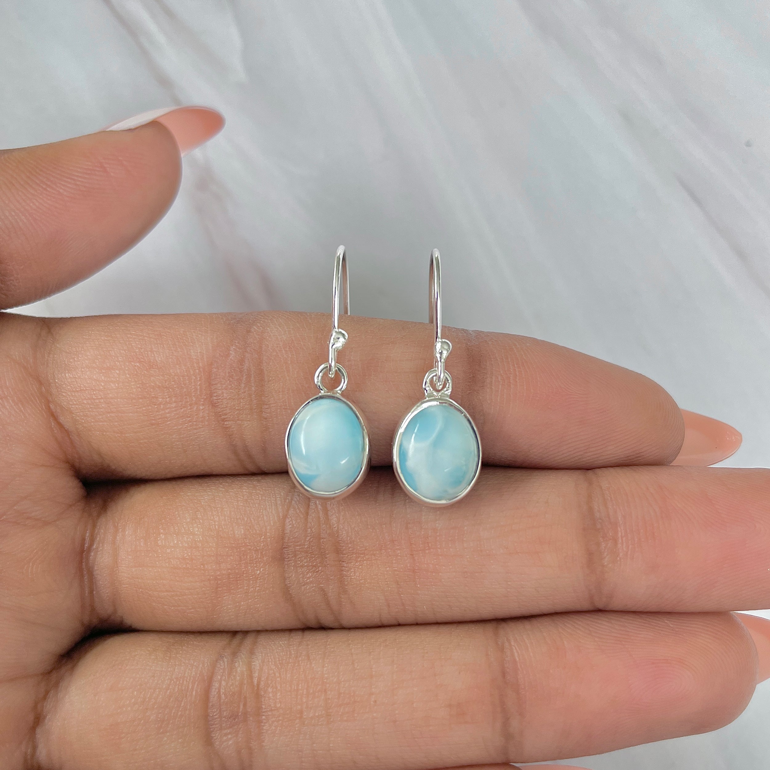Larimar Earring-(LAR-E-1503.)