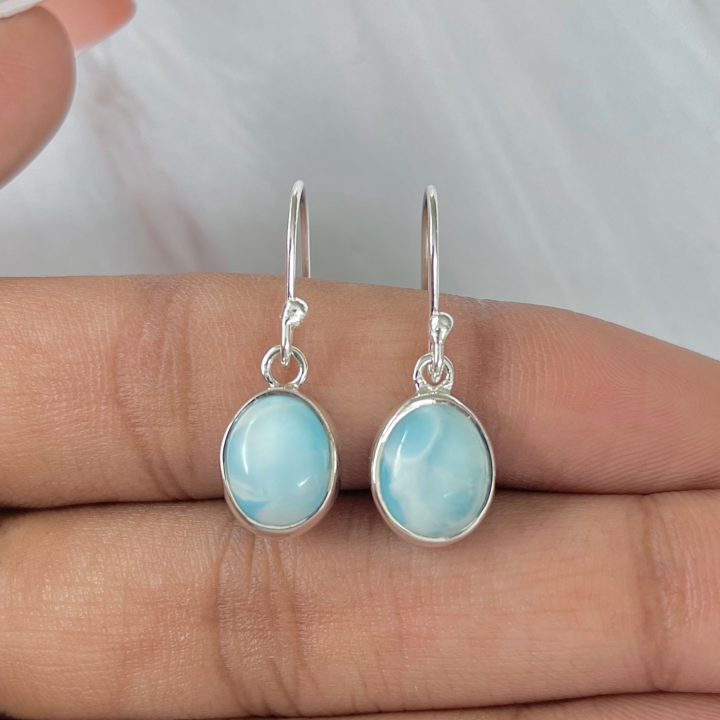 Larimar Earring-(LAR-E-1503.)