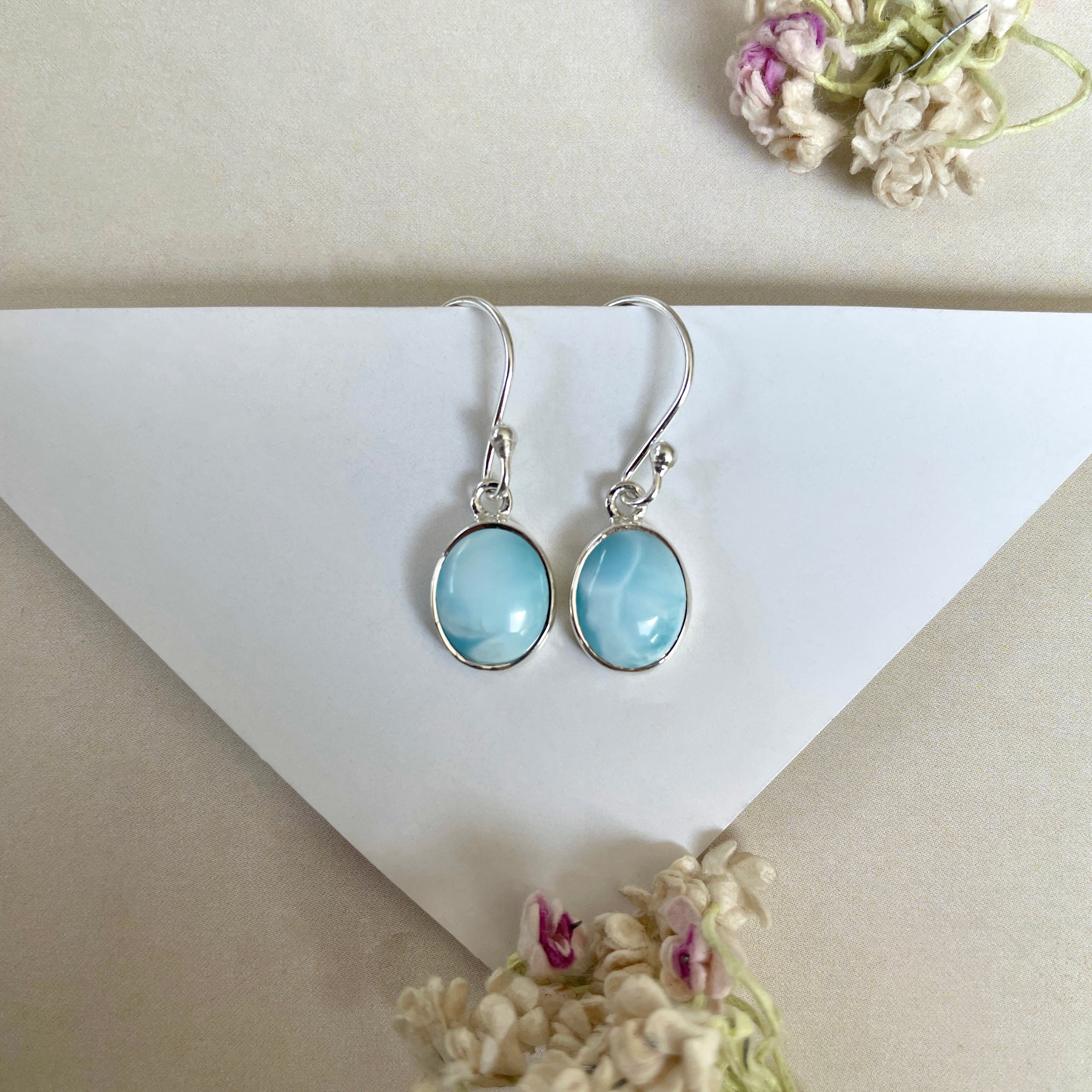 Larimar Earring-(LAR-E-1503.)