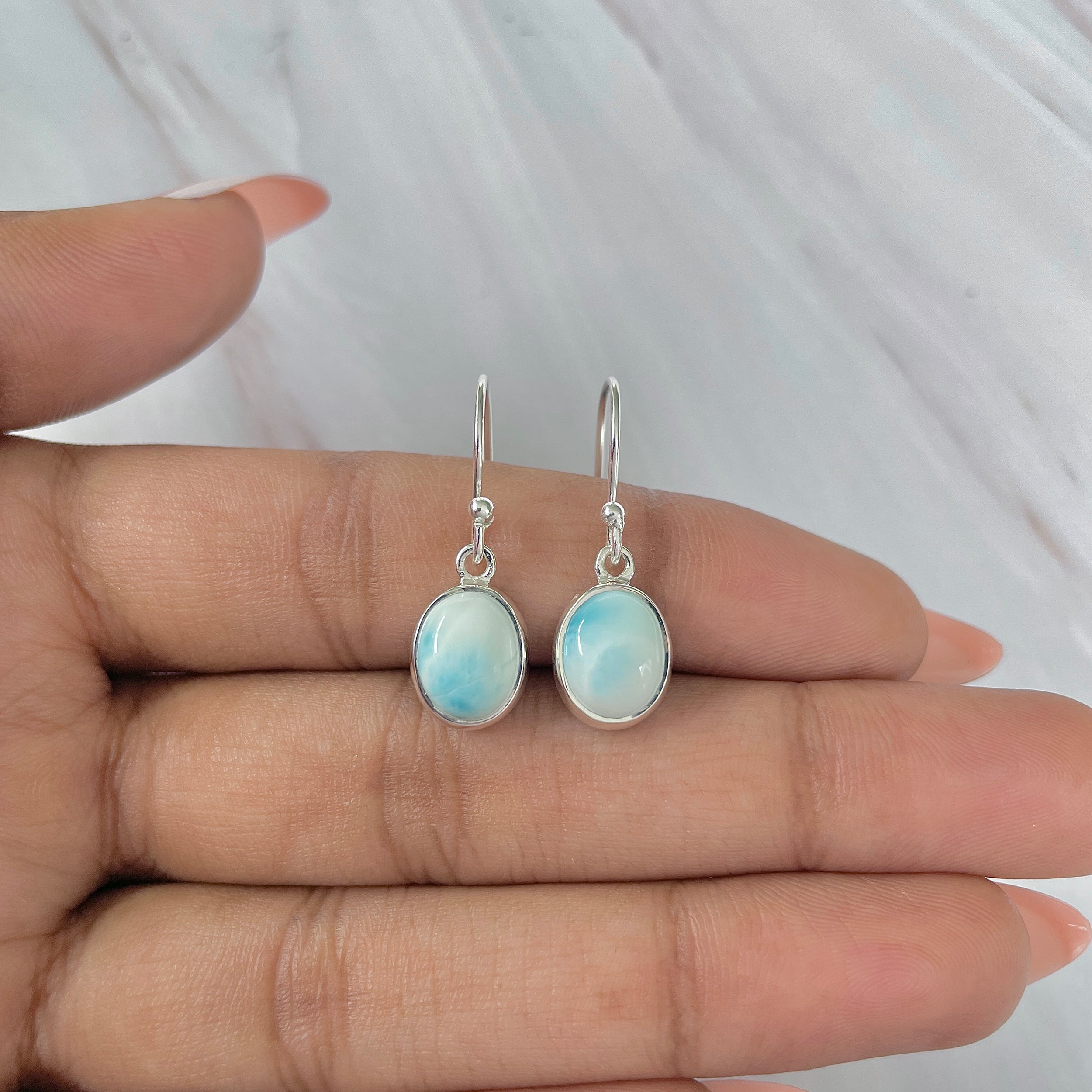 Larimar Earring-(LAR-E-1504.)