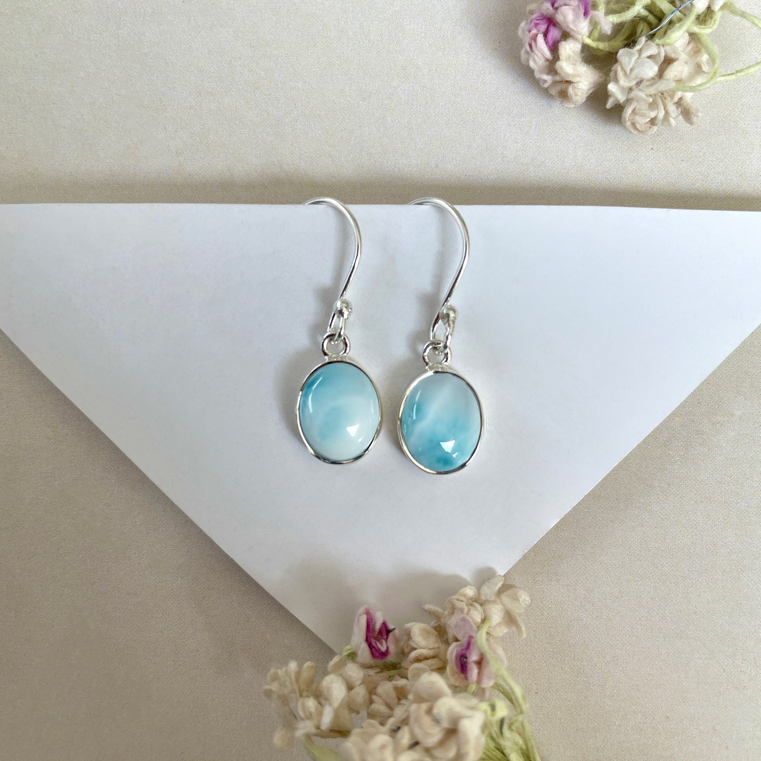 Larimar Earring-(LAR-E-1504.)