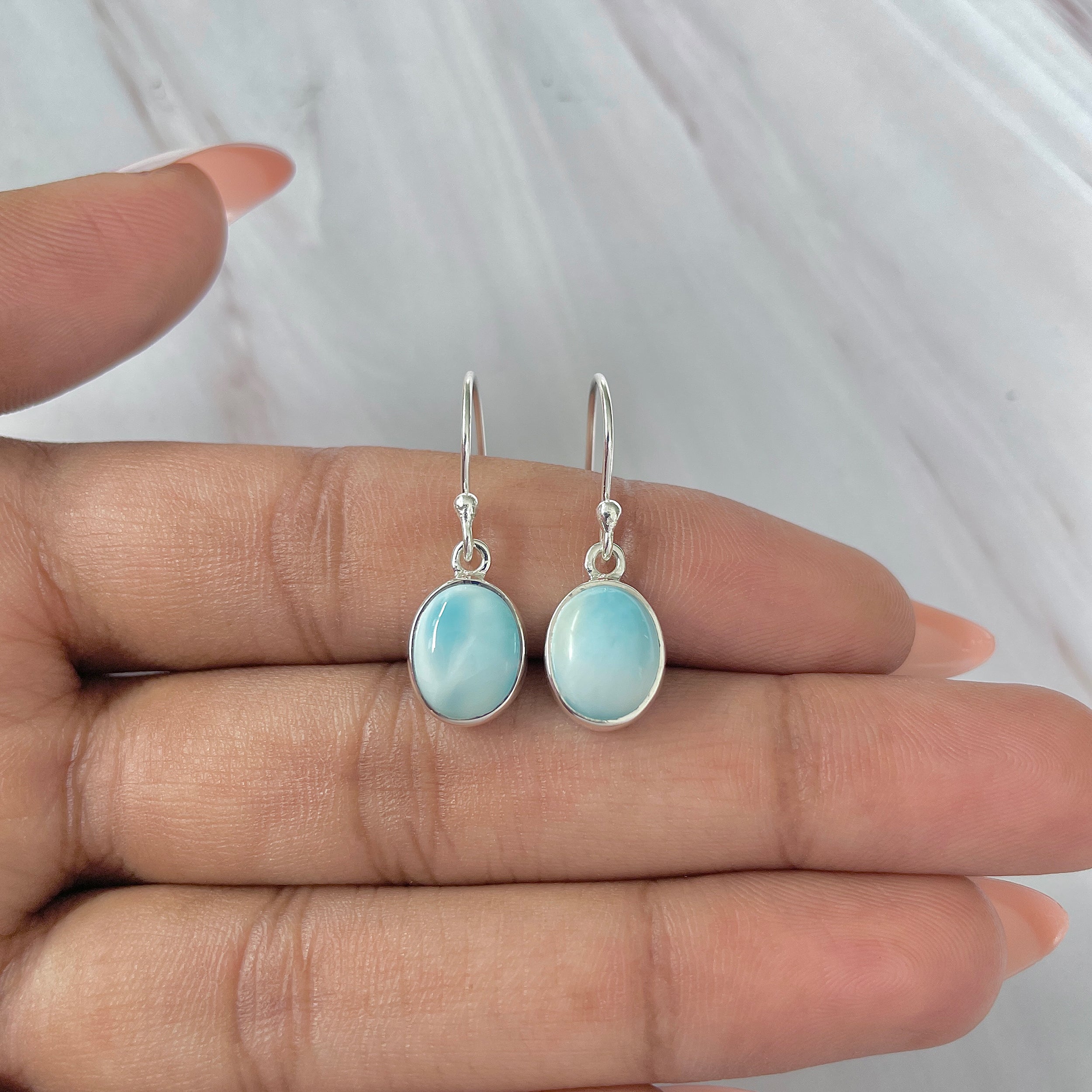 Larimar Earring-(LAR-E-1506.)