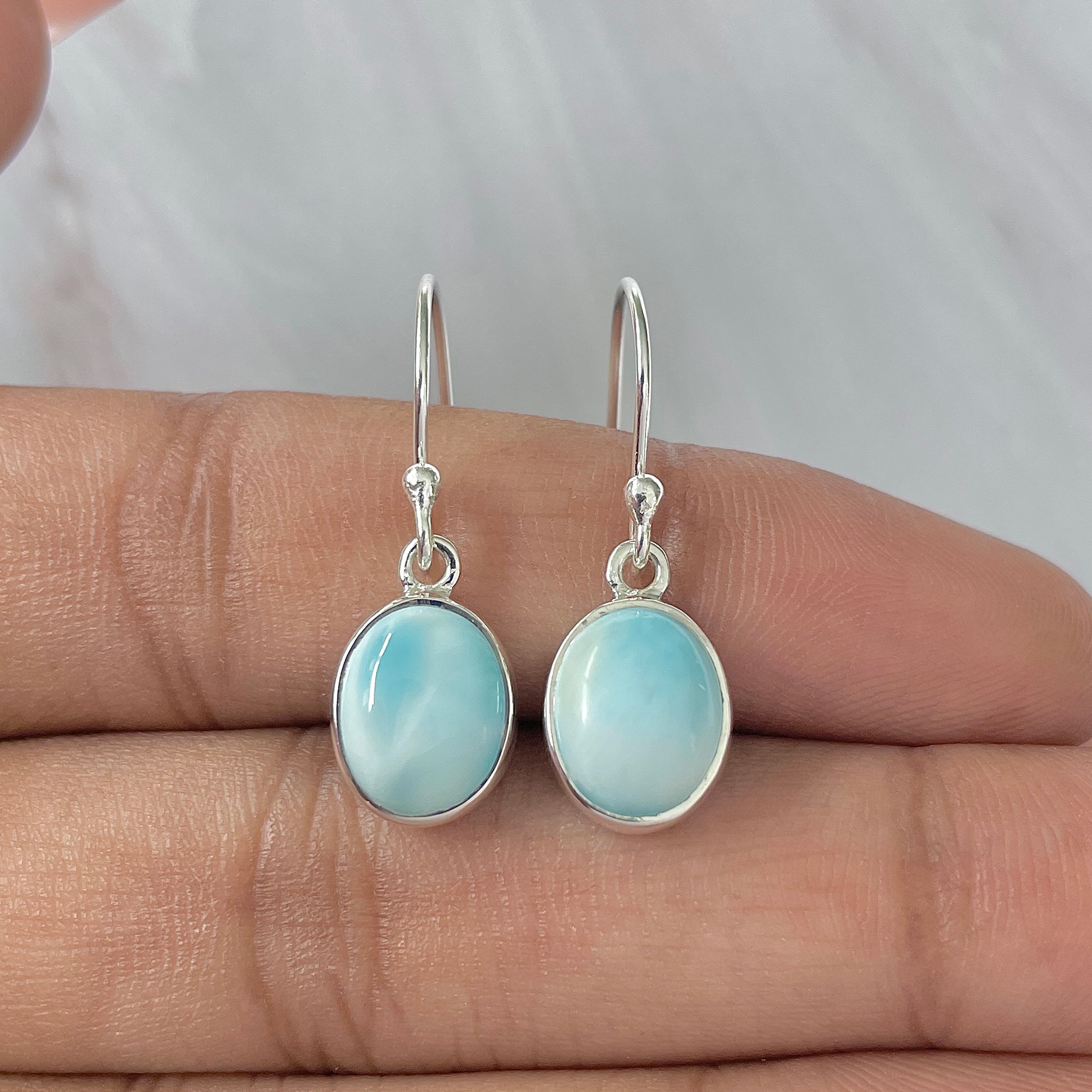 Larimar Earring-(LAR-E-1506.)