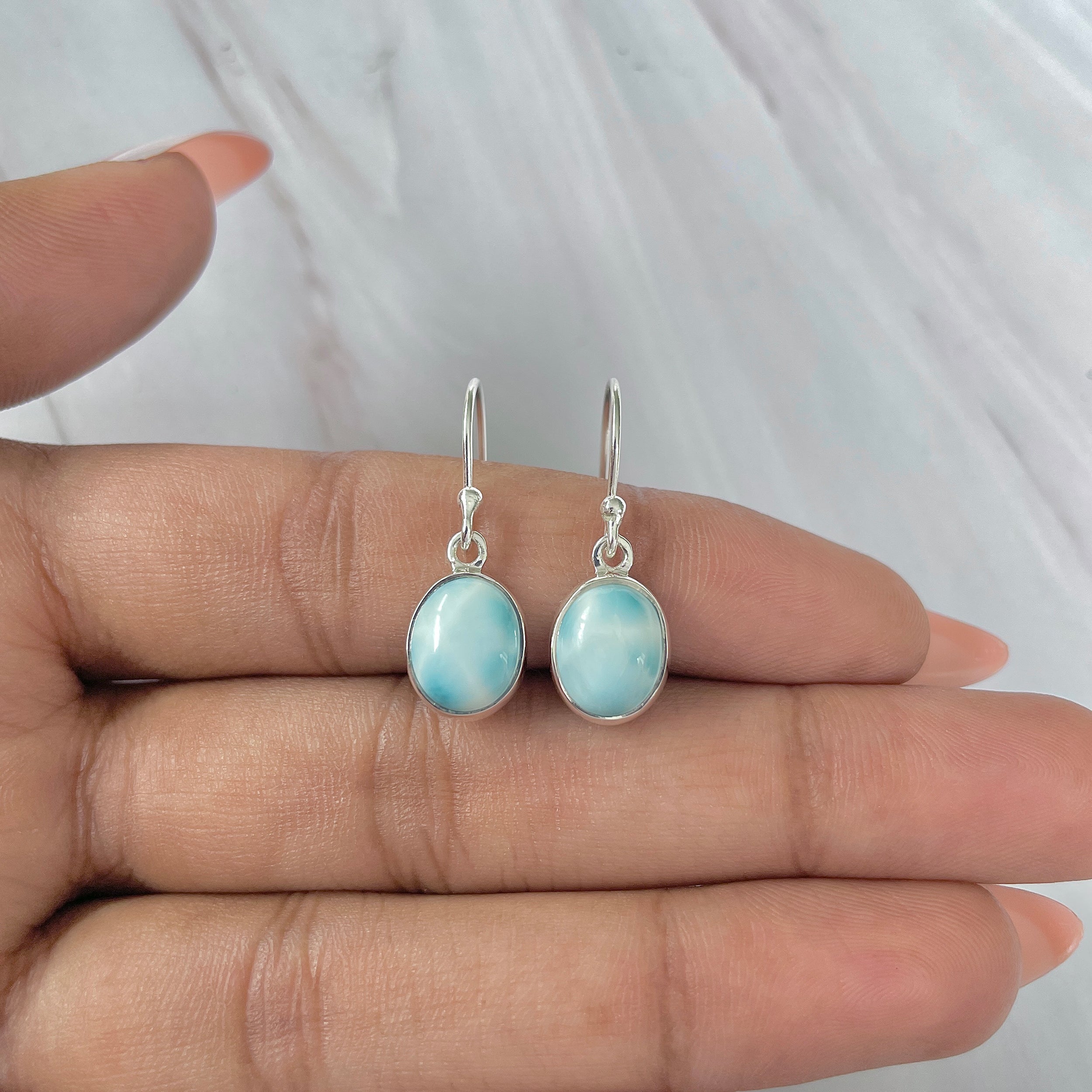 Larimar Earring-(LAR-E-1507.)