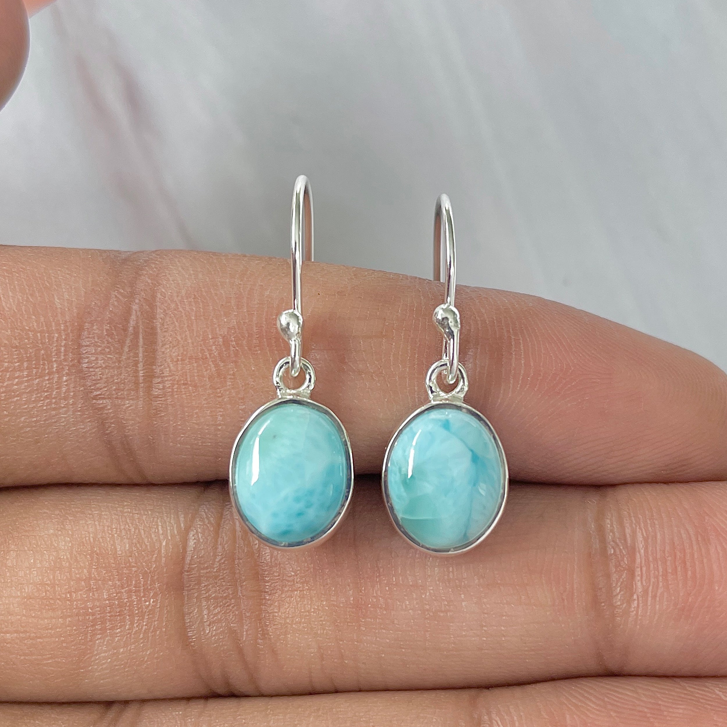 Larimar Earring-(LAR-E-1508.)