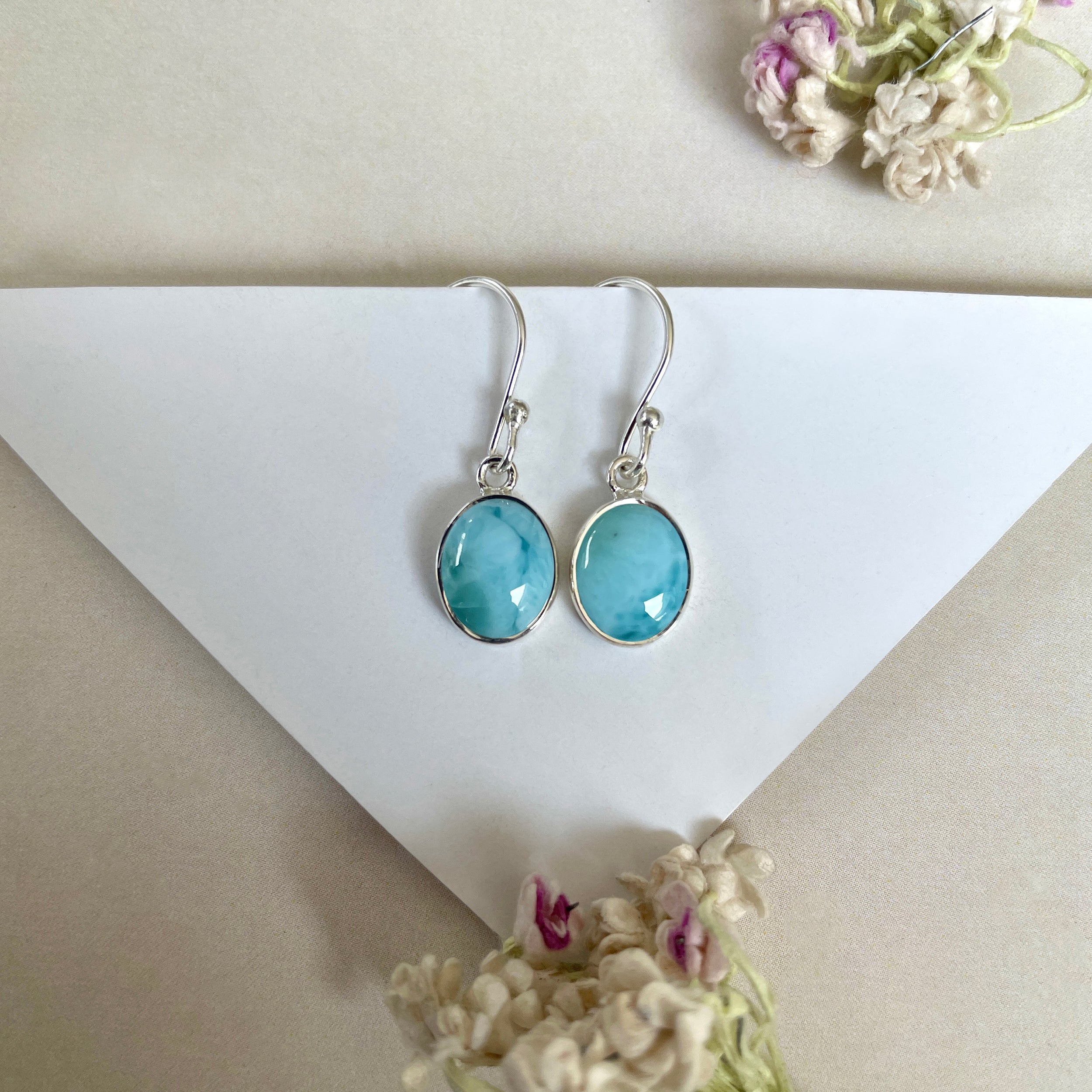 Larimar Earring-(LAR-E-1508.)