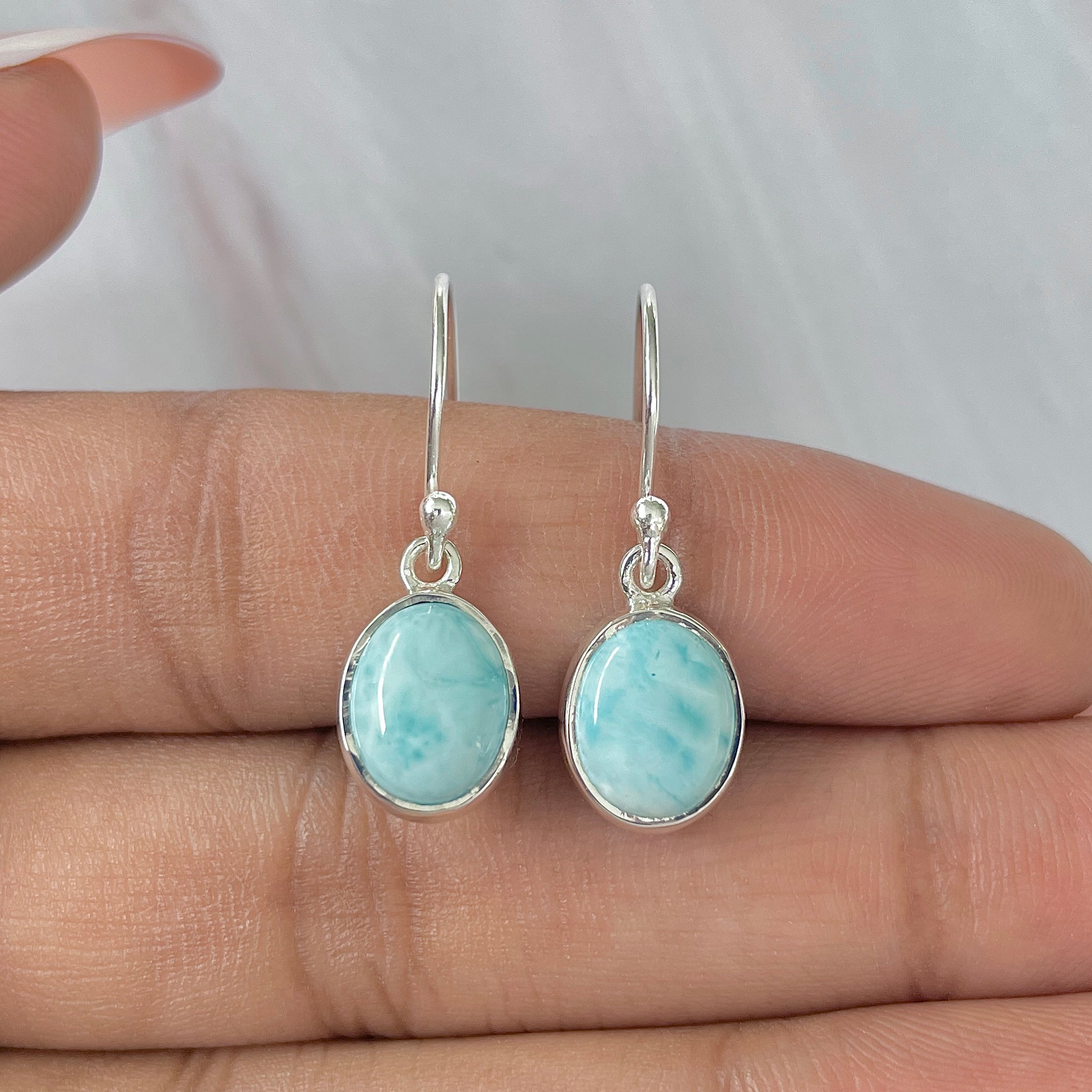 Larimar Earring-(LAR-E-1509.)