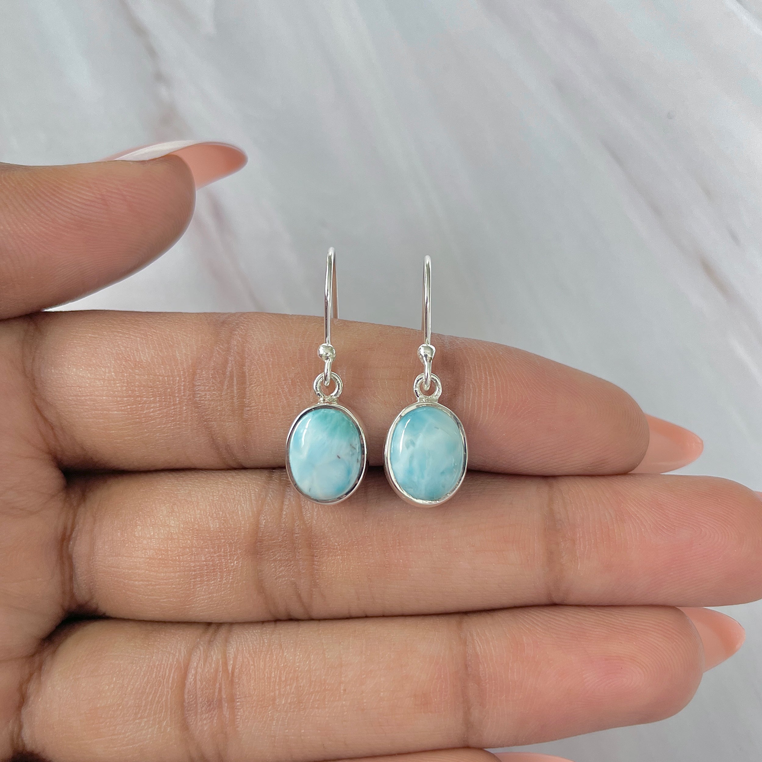 Larimar Earring-(LAR-E-1510.)