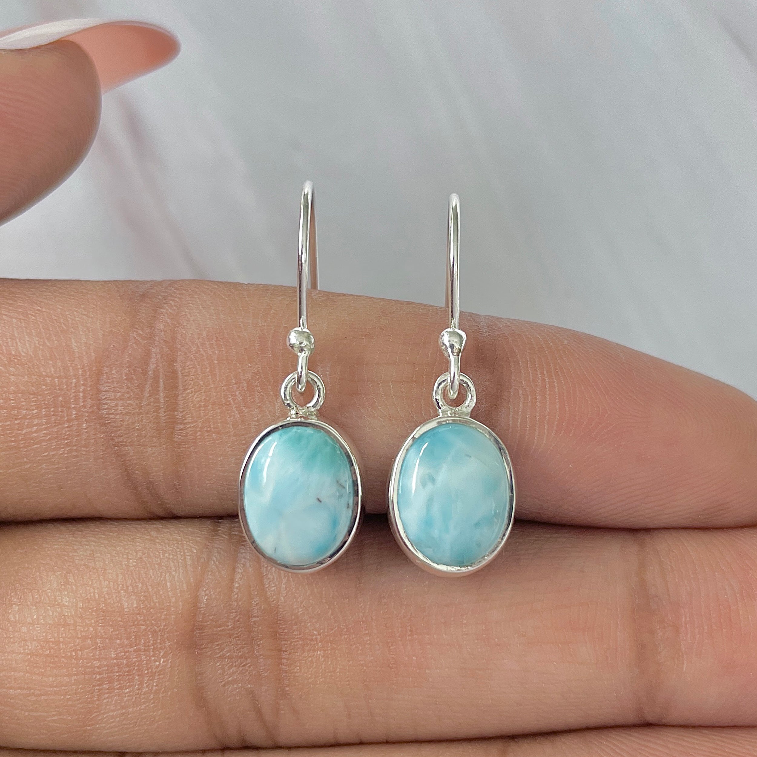 Larimar Earring-(LAR-E-1510.)