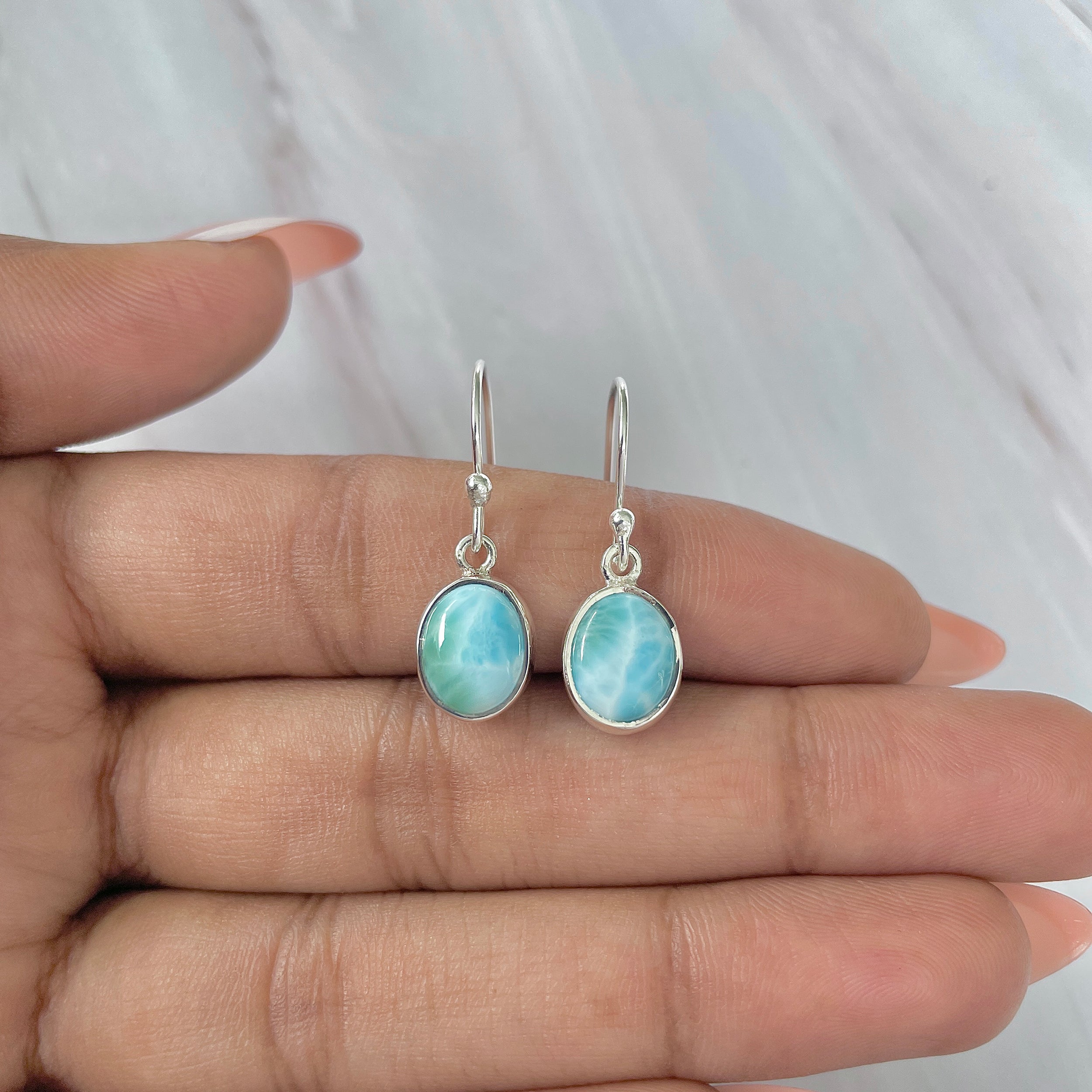 Larimar Earring-(LAR-E-1511.)