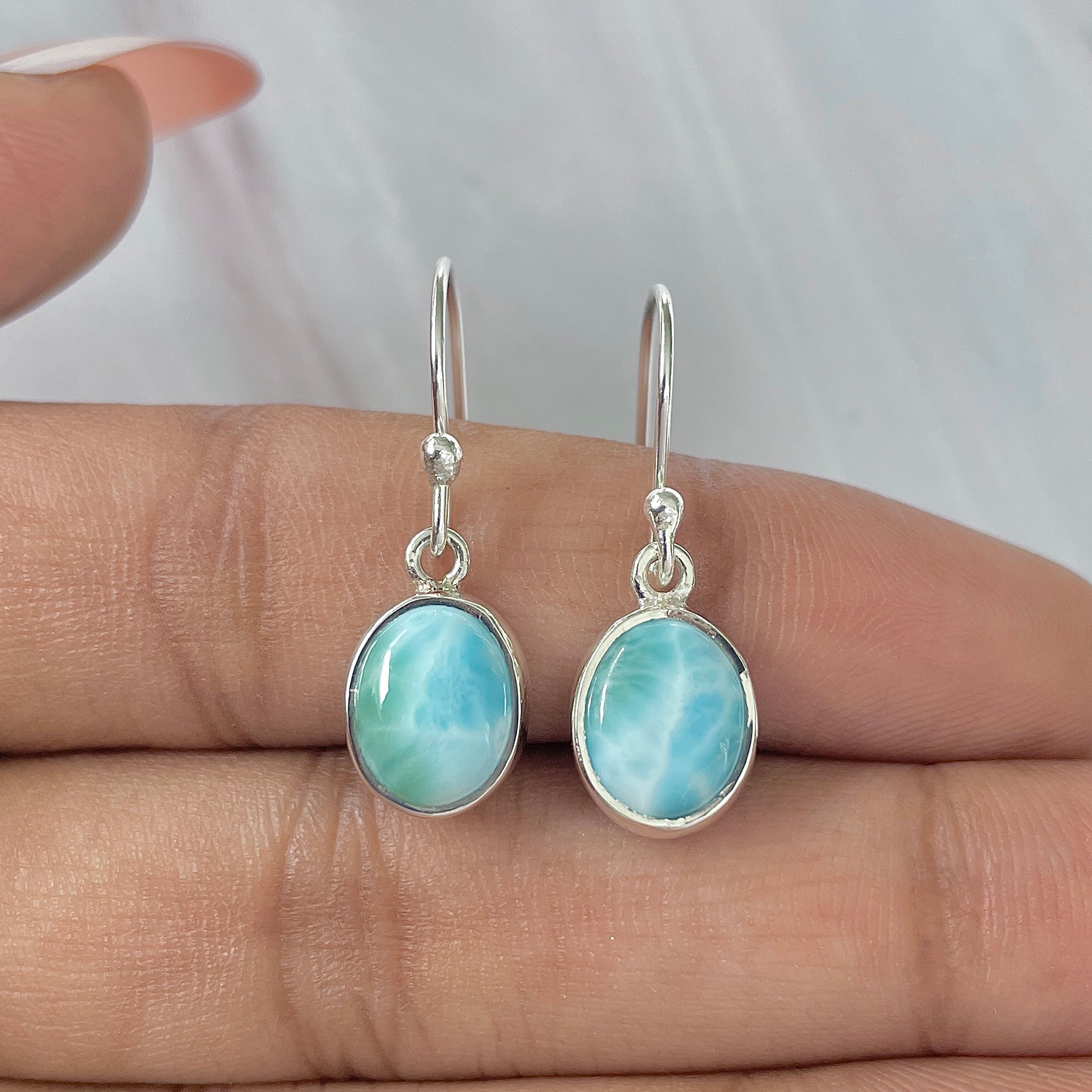 Larimar Earring-(LAR-E-1511.)