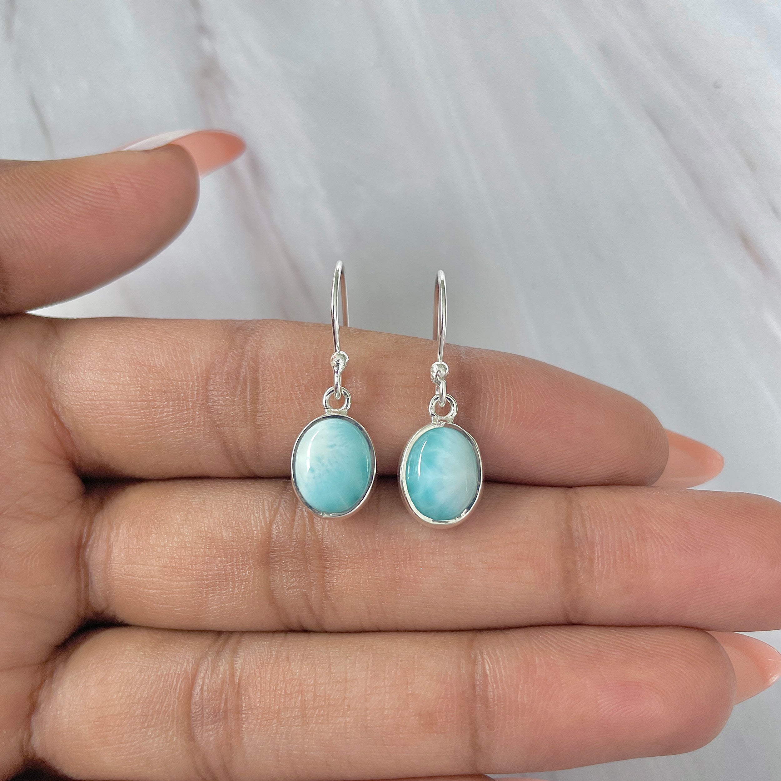 Larimar Earring-(LAR-E-1512.)